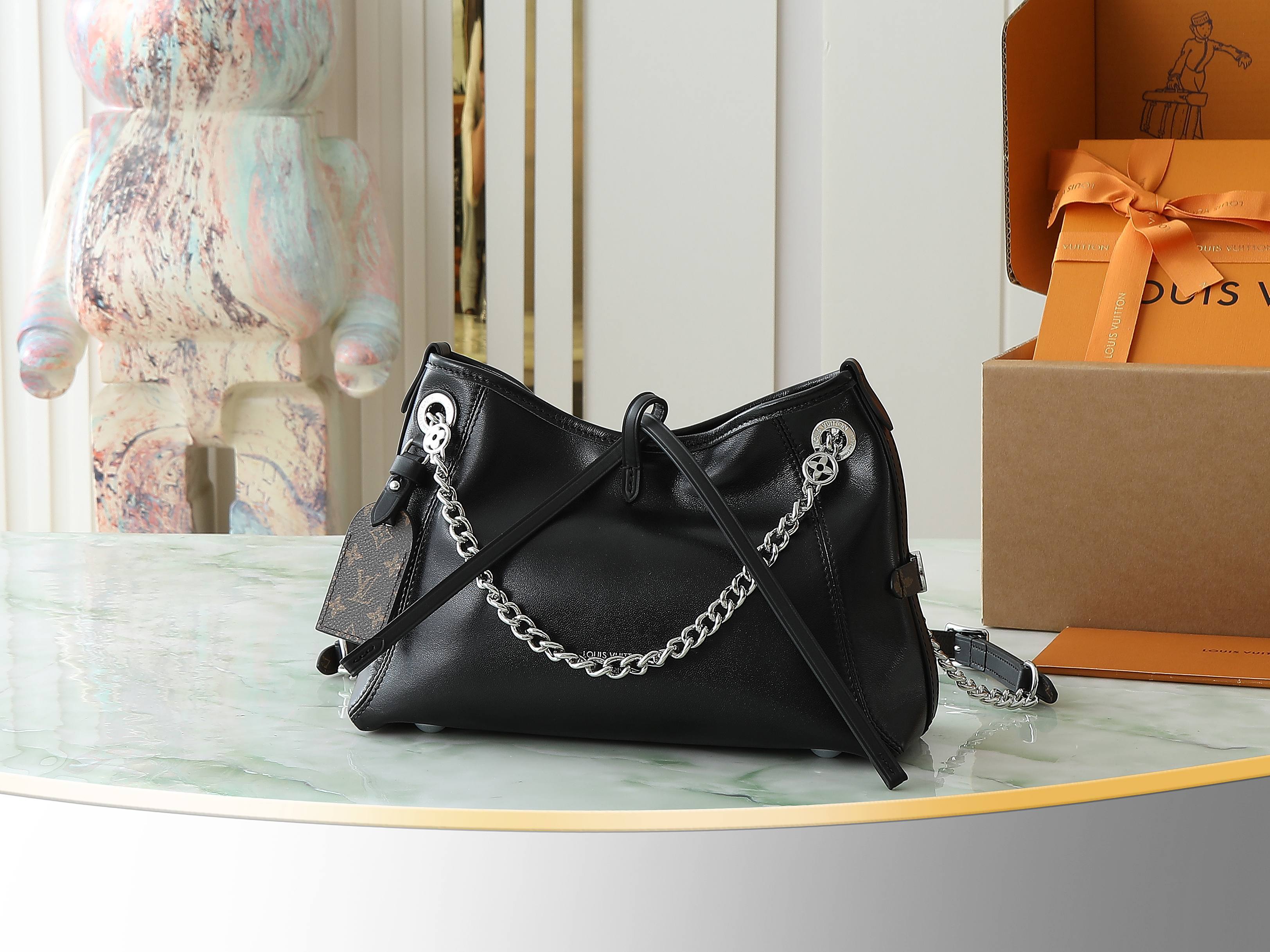 【顶级原单 独家实拍】M12888黑色全皮 购物袋系列 CARRYALL BB 手袋 本款 CarryA