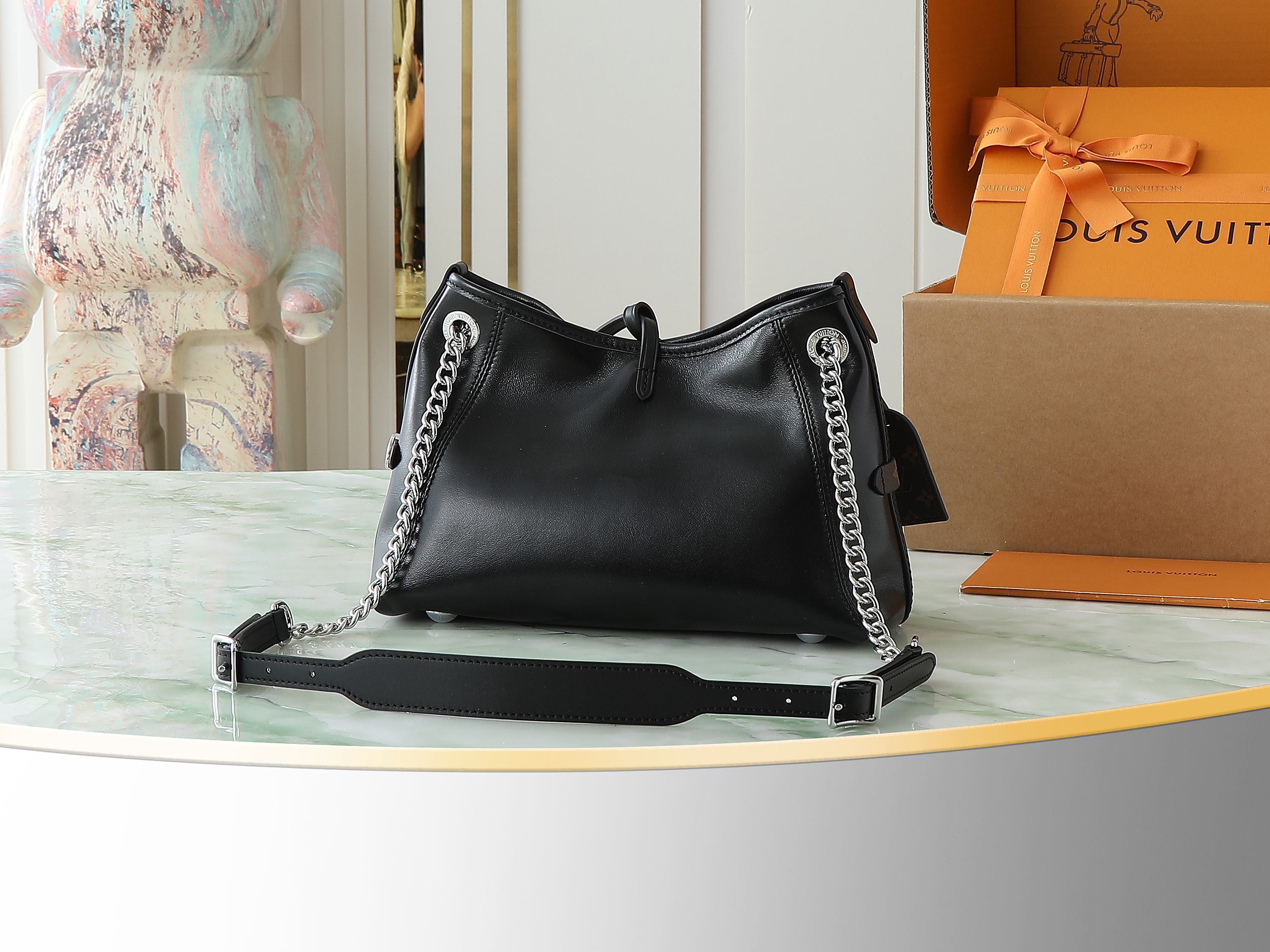 【顶级原单 独家实拍】M12888黑色全皮 购物袋系列 CARRYALL BB 手袋 本款 CarryA