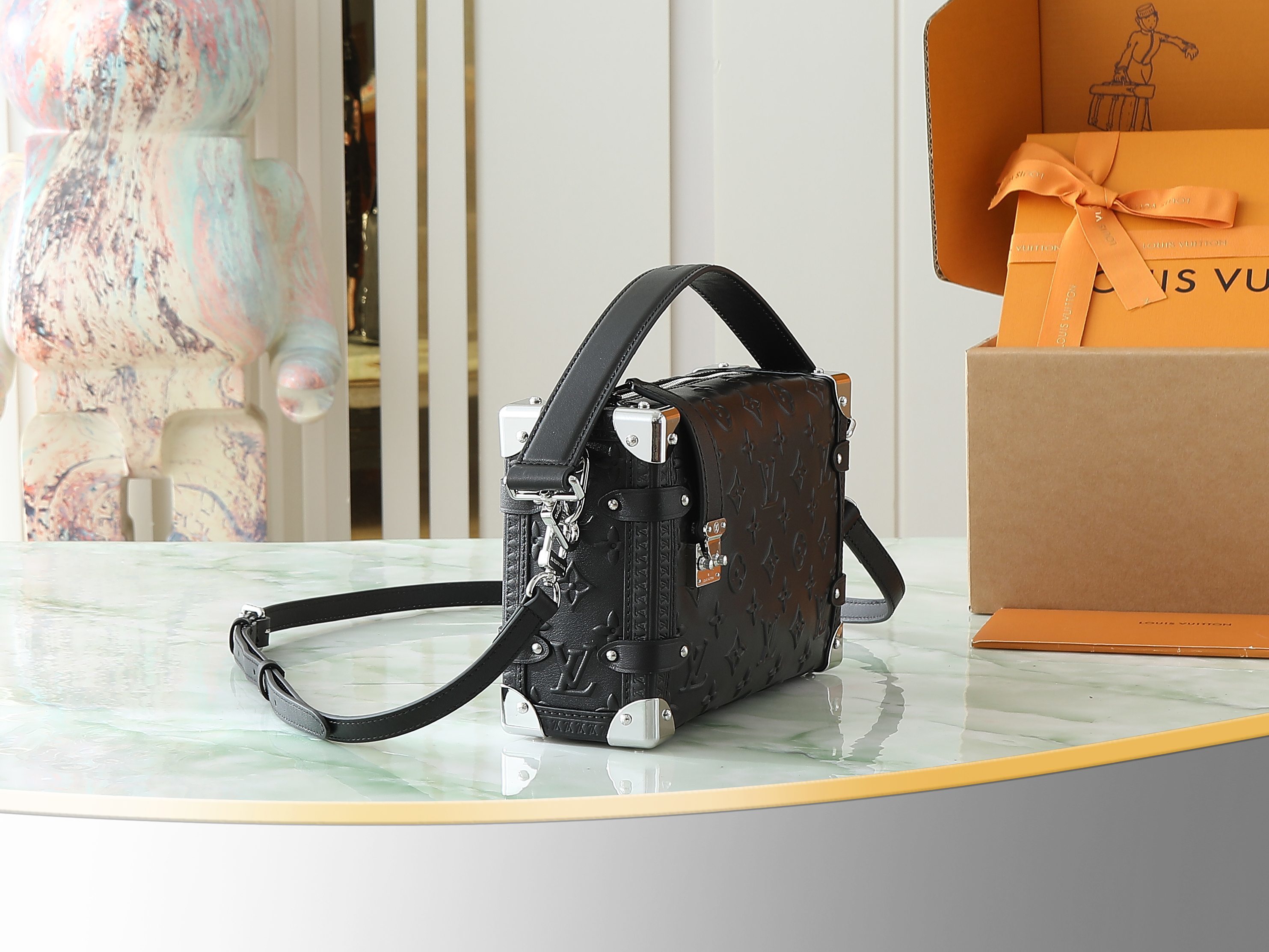 【顶级原单 独家实拍】M14572黑色全皮 软盒子包箱子 Petite Malle 手袋 Nicolas