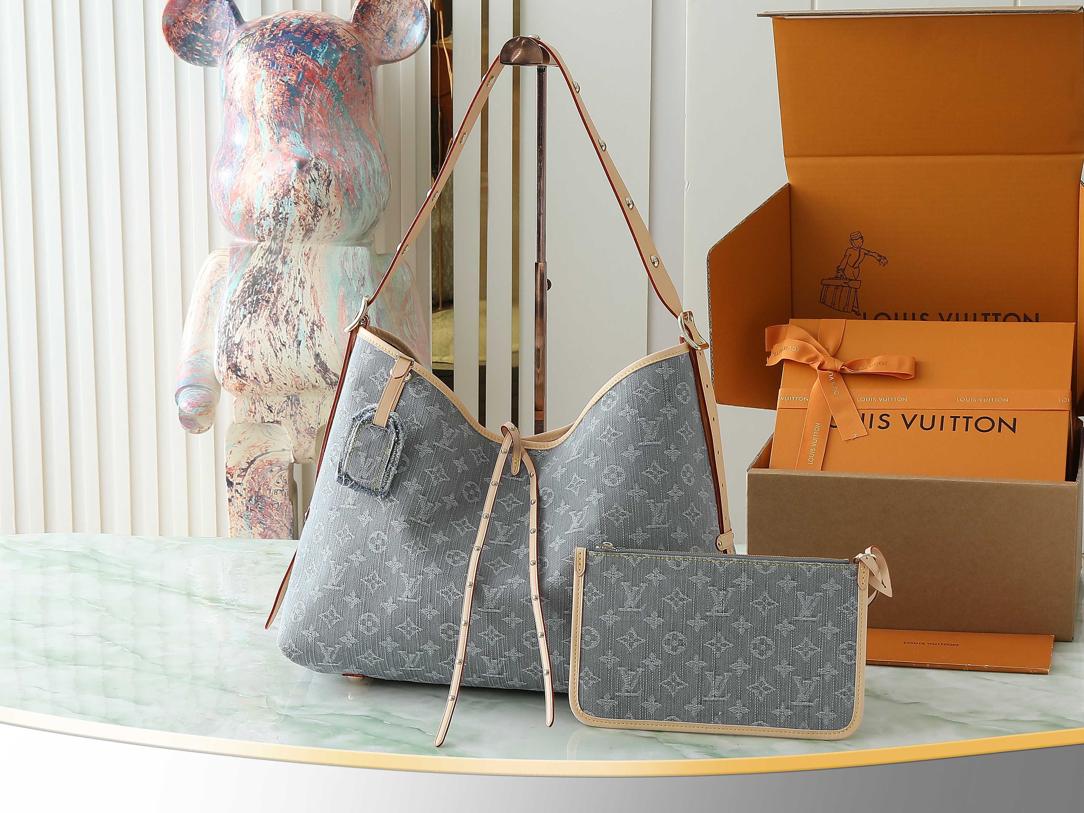 【顶级原单 独家实拍】M13289 新灰色牛仔购物袋系列 顶级加强版 163c01 本款 CarryAl