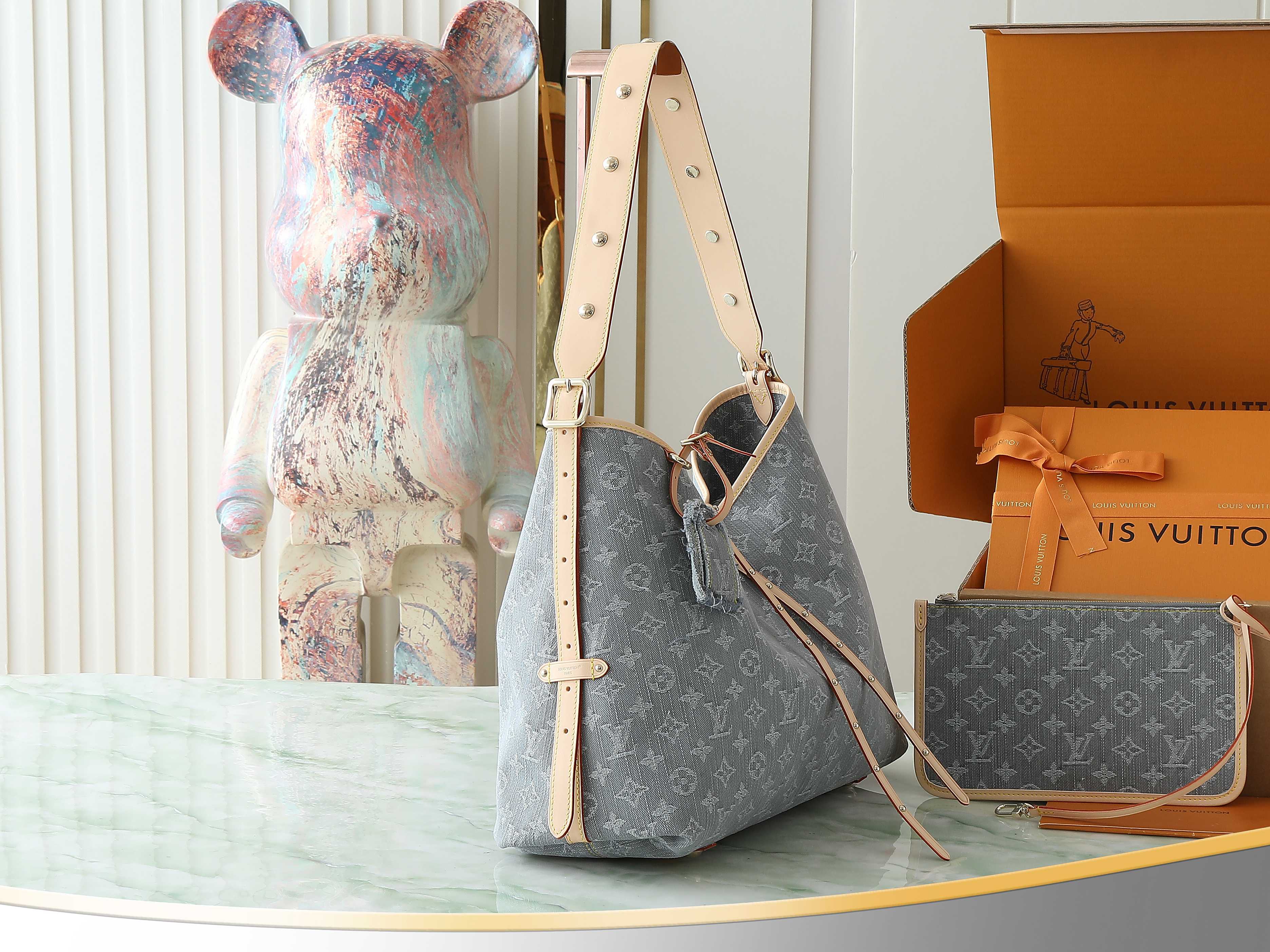 【顶级原单 独家实拍】M13289 新灰色牛仔购物袋系列 顶级加强版 163c01 本款 CarryAl