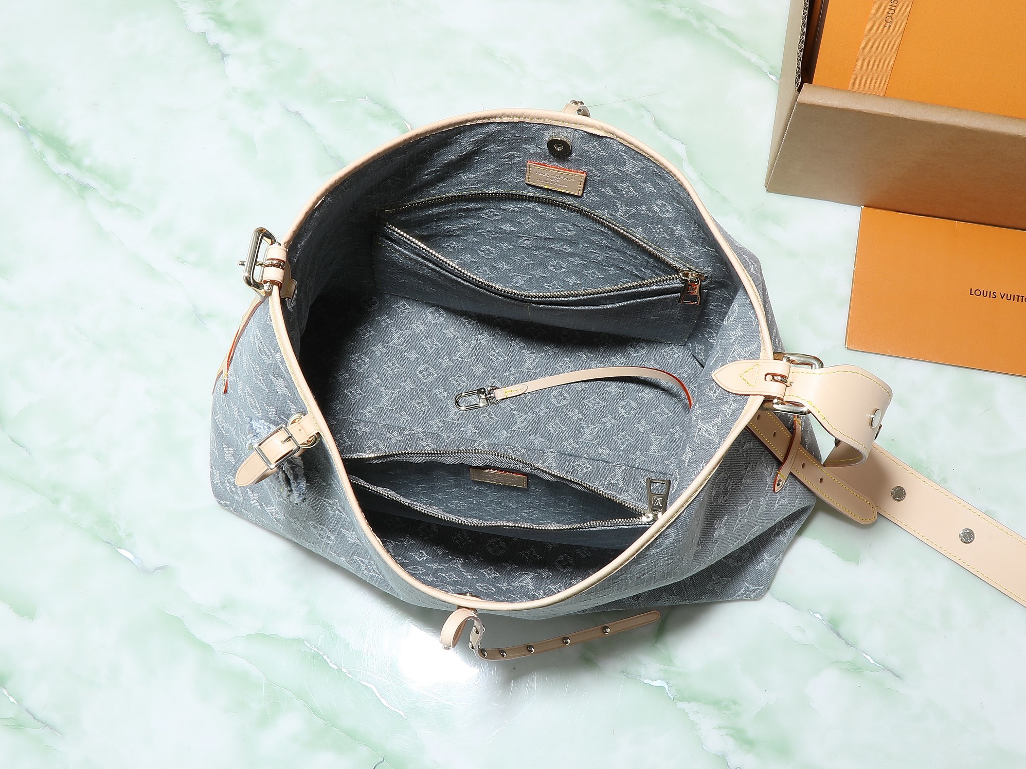 【顶级原单 独家实拍】M13289 新灰色牛仔购物袋系列 顶级加强版 163c01 本款 CarryAl