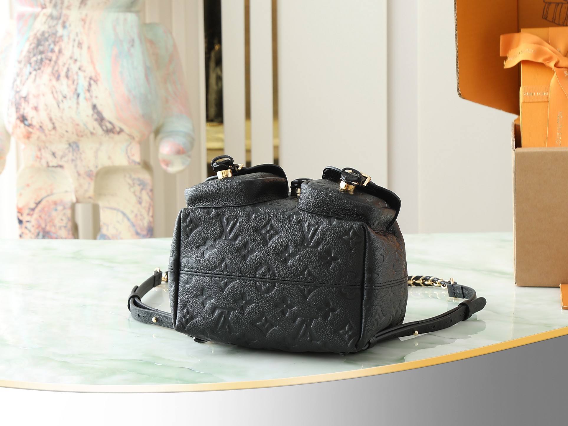 【顶级原单 独家实拍】M47072黑色 M47106白色 M47074粉色 全皮压花双肩包系列 BACK