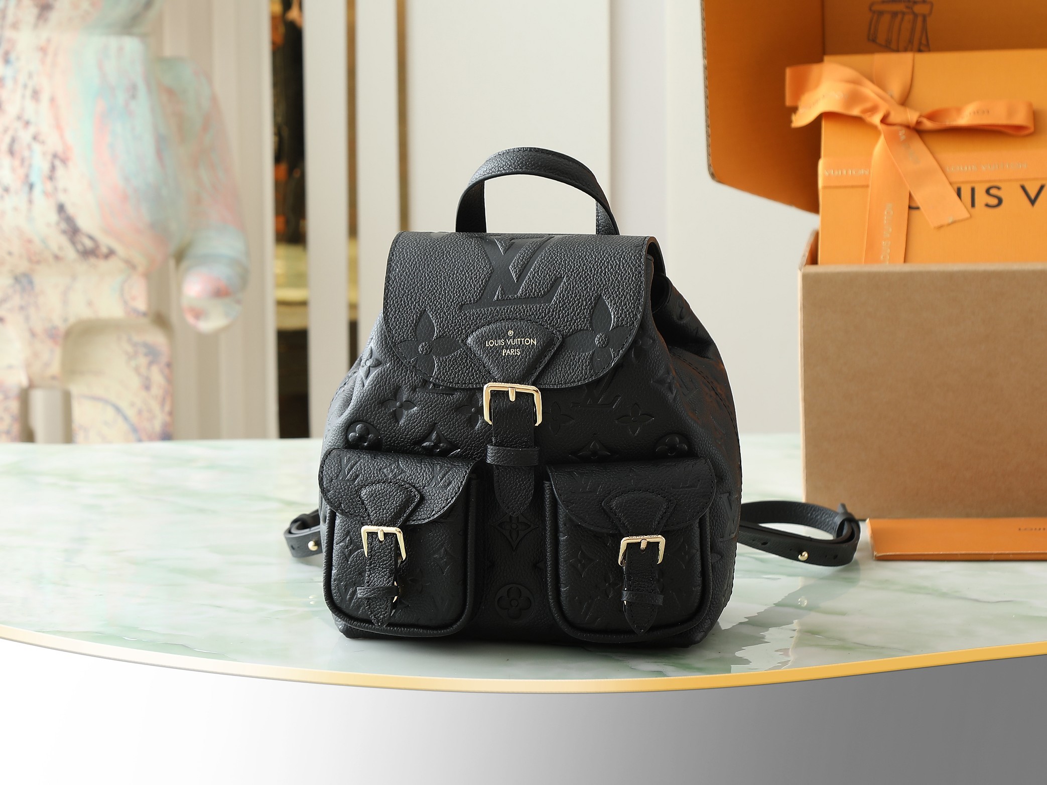 【顶级原单 独家实拍】M47072黑色 M47106白色 M47074粉色 全皮压花双肩包系列 BACK