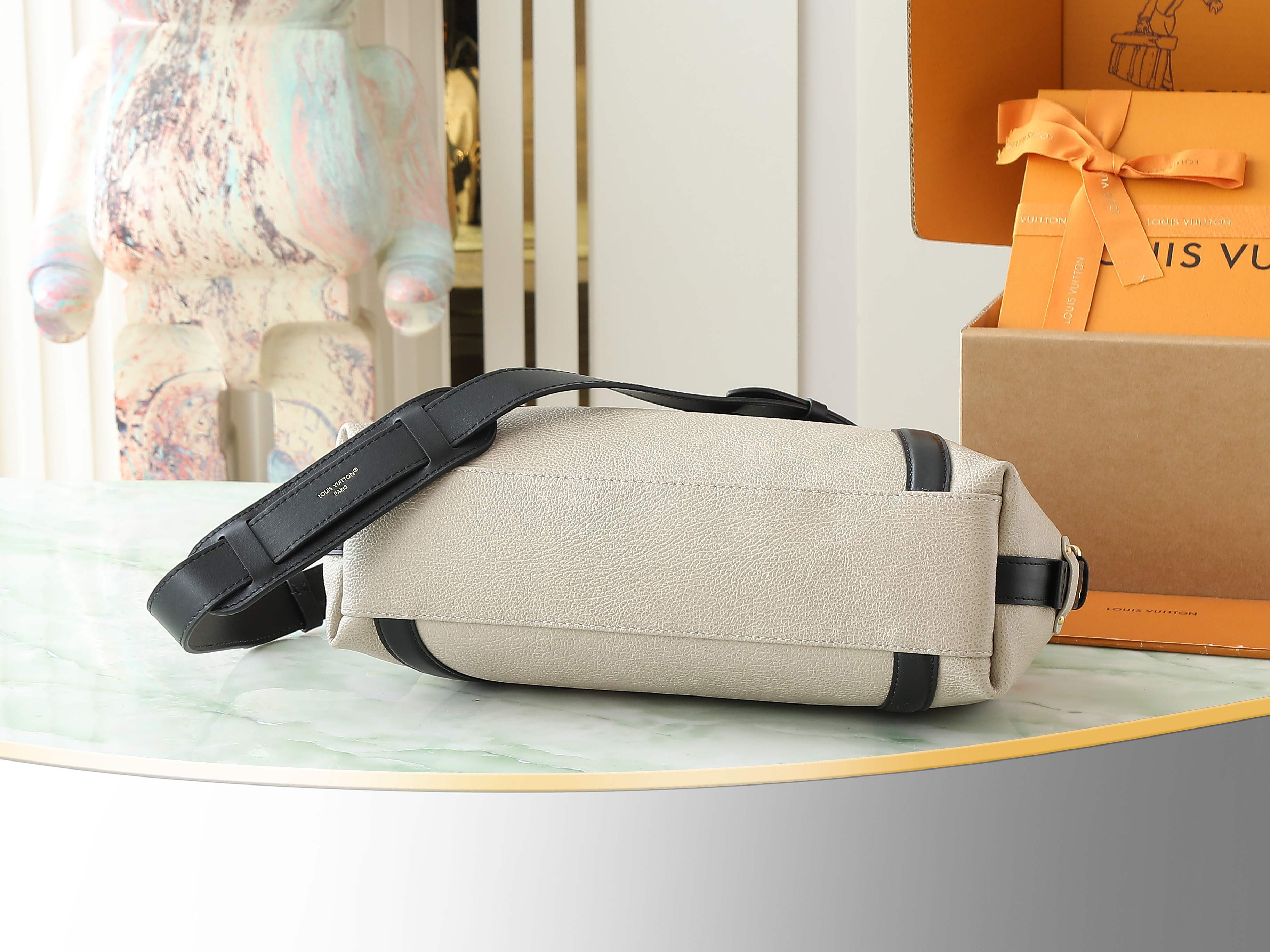 【顶级原单 独家实拍】M14721灰褐色 全皮机车包 LV Biker中号手袋 机车包 M14702灰蓝