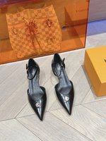 Louis Vuitton Shoes High Heel Pumps Sandals Goat Skin Patent Leather Sheepskin