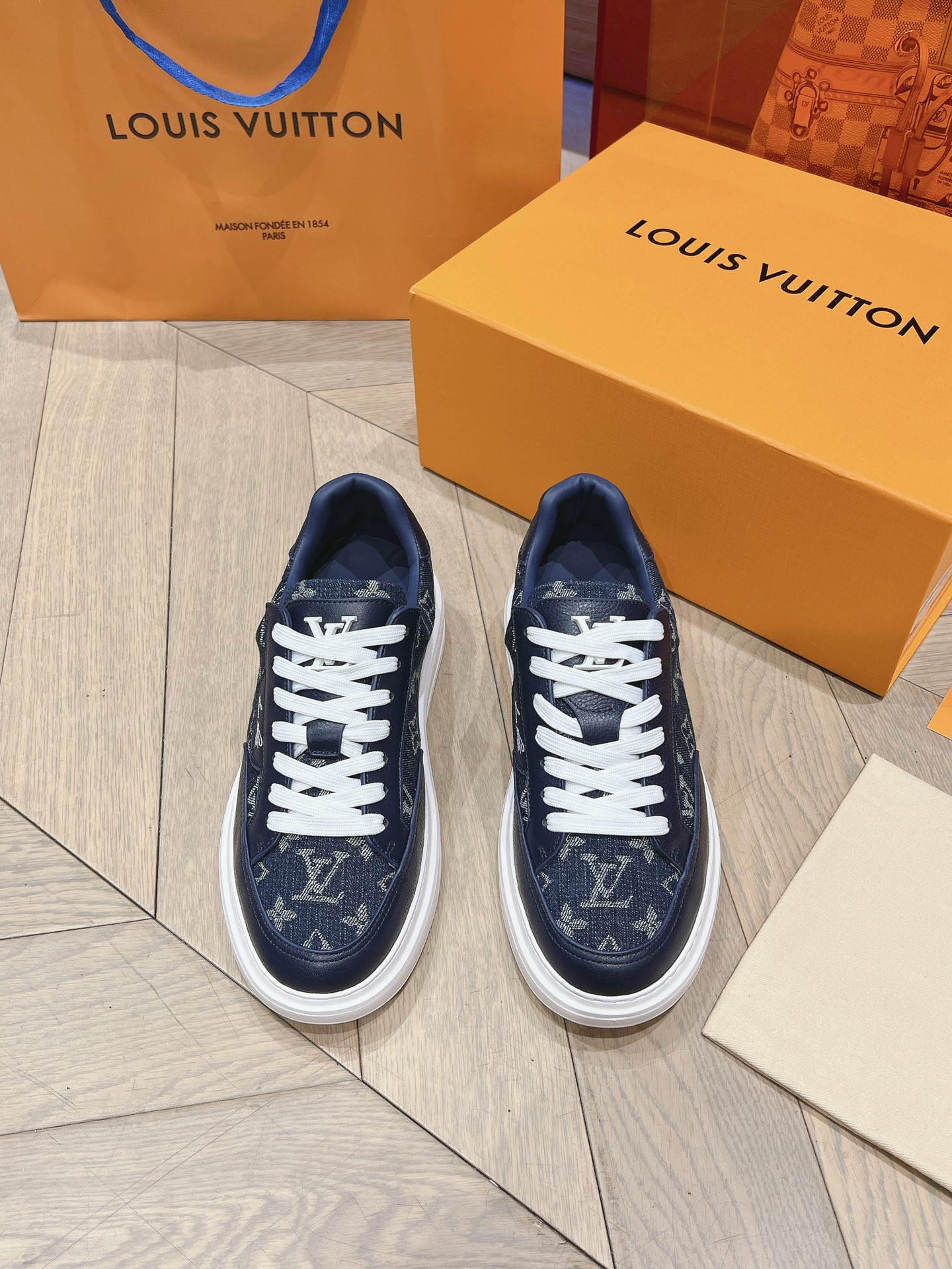 Louis Vuitton Skateboard Shoes Top Fake Designer
 White Lychee Pattern Men Cowhide PU