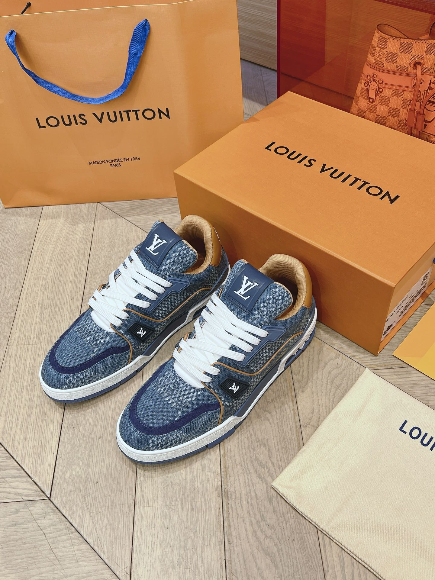 Louis Vuitton Skateboard Shoes Unisex Denim