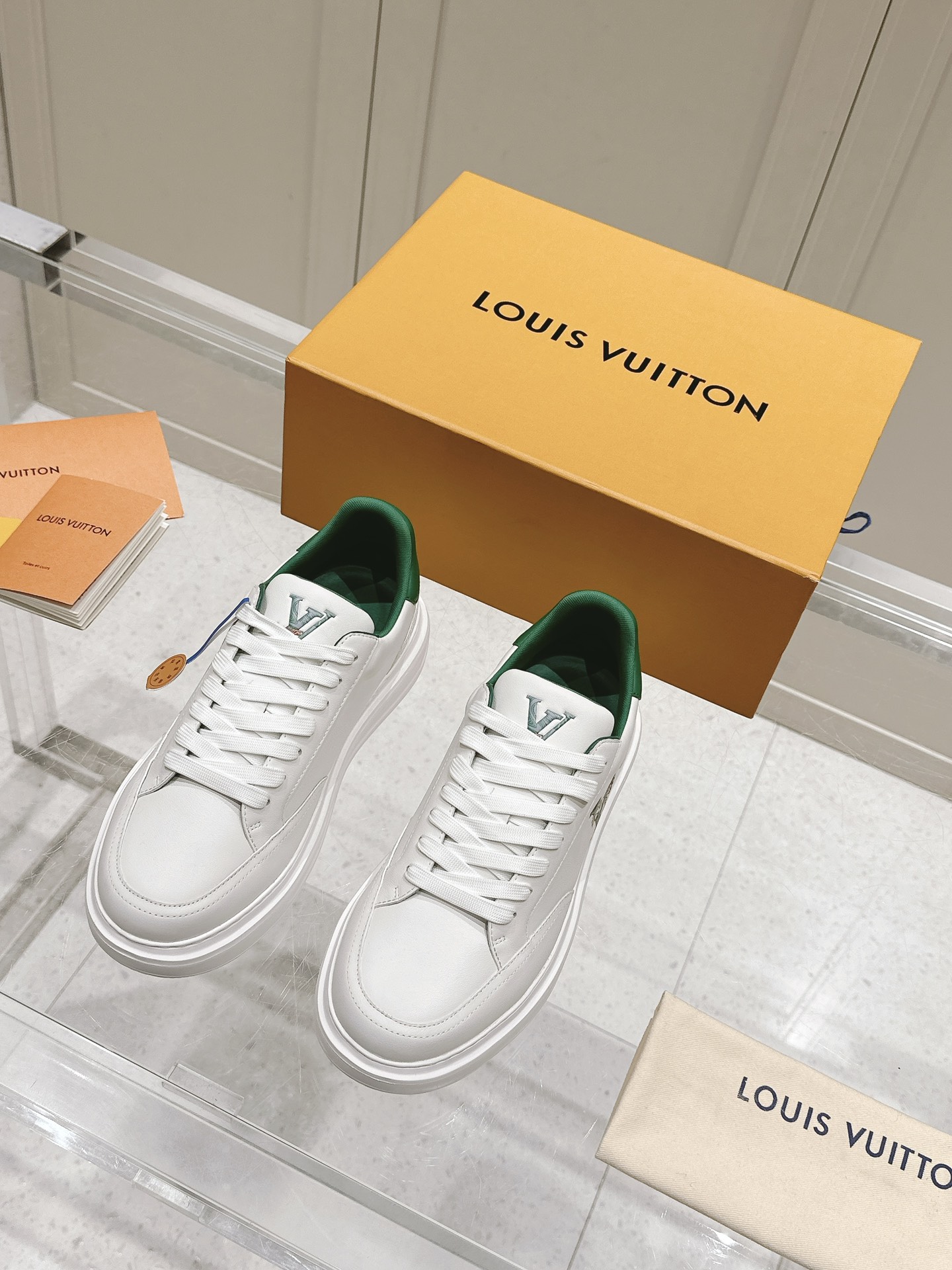 Louis Vuitton L Print Casual White Sneakers, Designer Fashion Shoes 3 i1740738327 8425 6