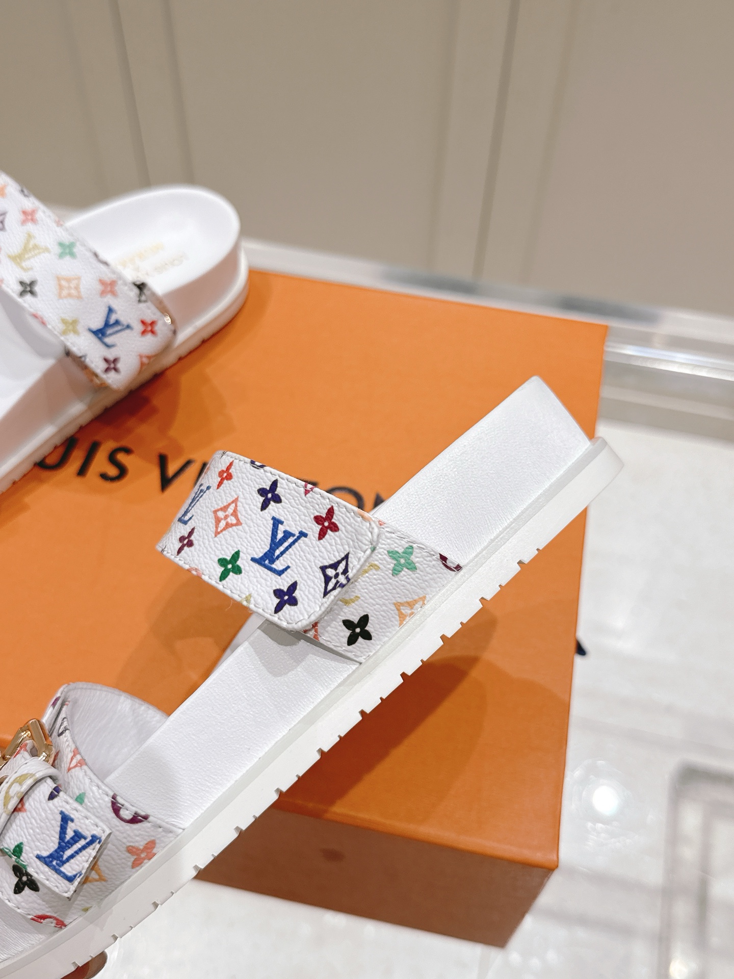 Louis Vuitton x Murakami Takashi Denim Monogram Sandals - Bom Dia Comfort 9 i1746444743052 2201 0 7