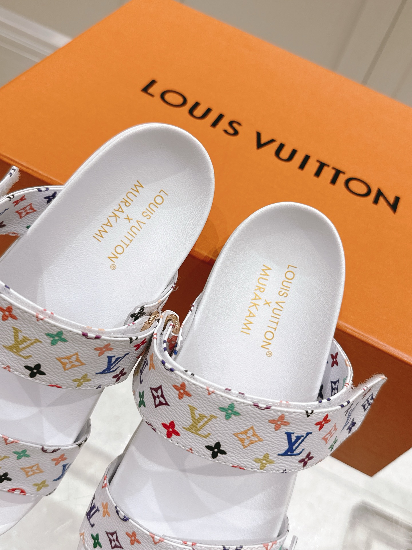 Louis Vuitton x Murakami Takashi Denim Monogram Sandals - Bom Dia Comfort 8 i1746444744473 4528 0 6