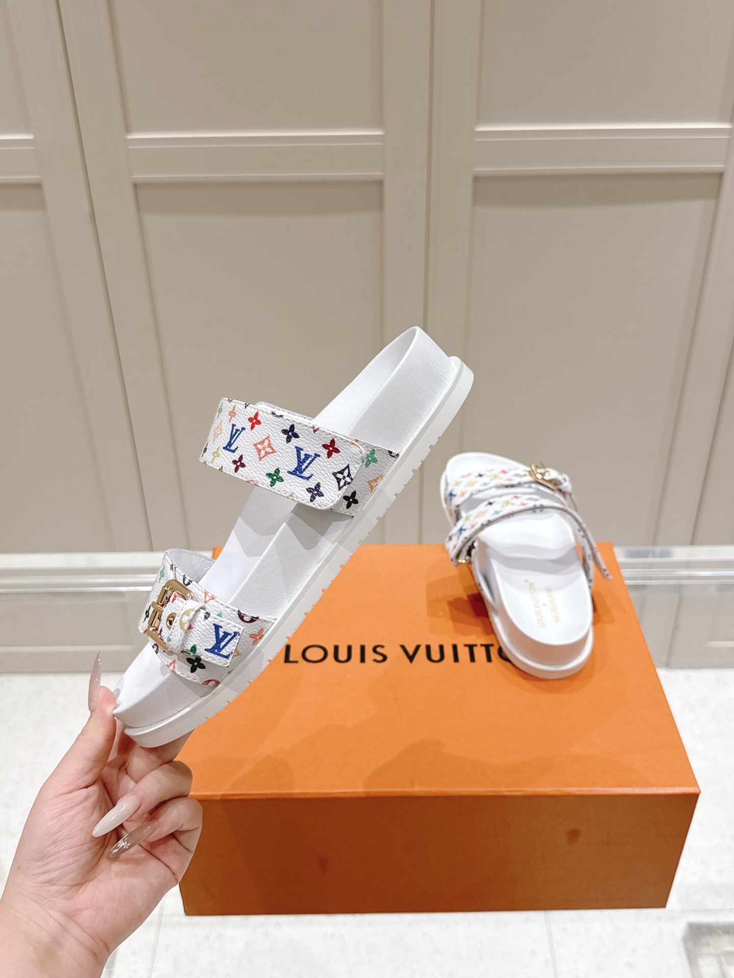Louis Vuitton x Murakami Takashi Denim Monogram Sandals - Bom Dia Comfort 6 i1746444744493 1611 0 4