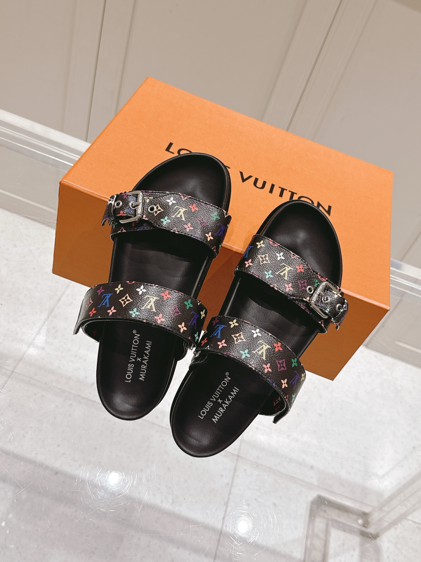 Louis Vuitton x Murakami Takashi Bom Dia Comfort Flat Denim Sandals 4 i1746444828594 7004 0 2