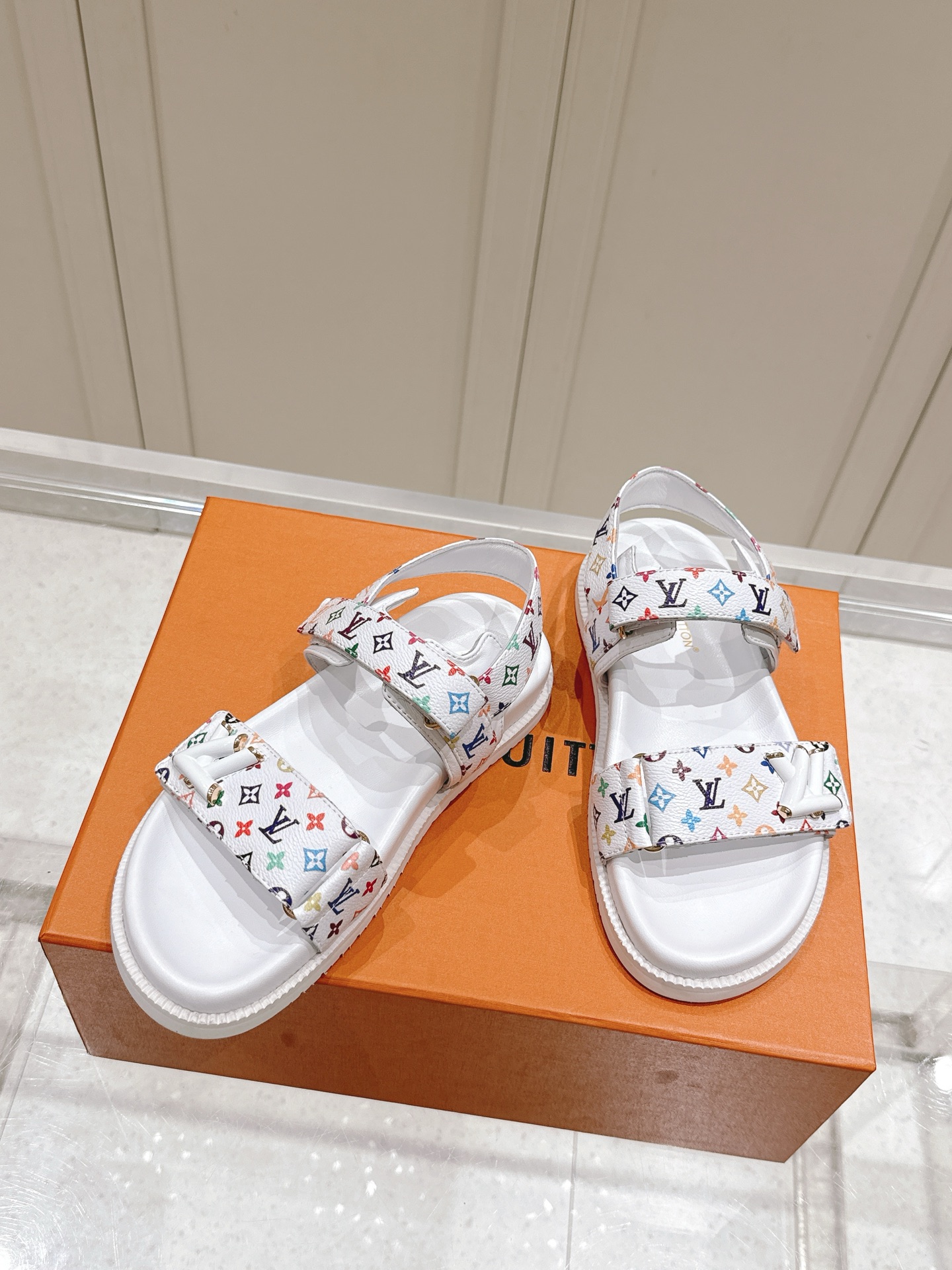 Louis Vuitton x Murakami Takashi Bom Dia Comfort Flat Denim Sandals 4 i1746445196564 8062 0 2