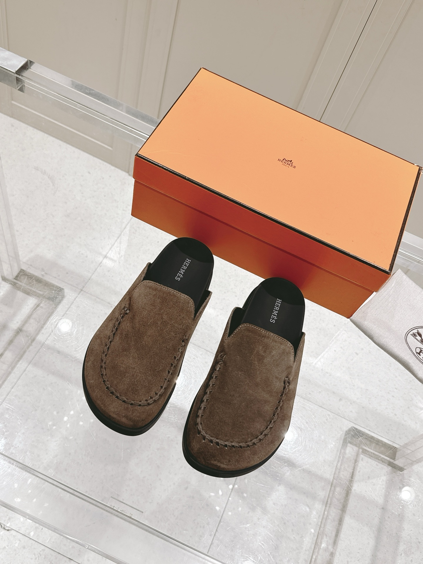 Hermès Hermes爱马仕 Key系列 厚底 包头拖 穆勒鞋 拖鞋