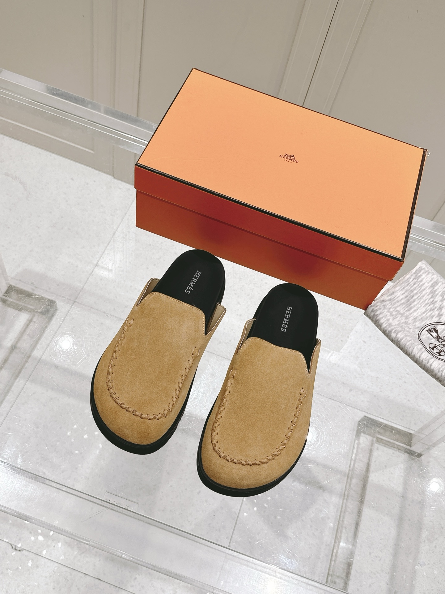 Hermès Hermes爱马仕 Key系列 厚底 包头拖 穆勒鞋 拖鞋