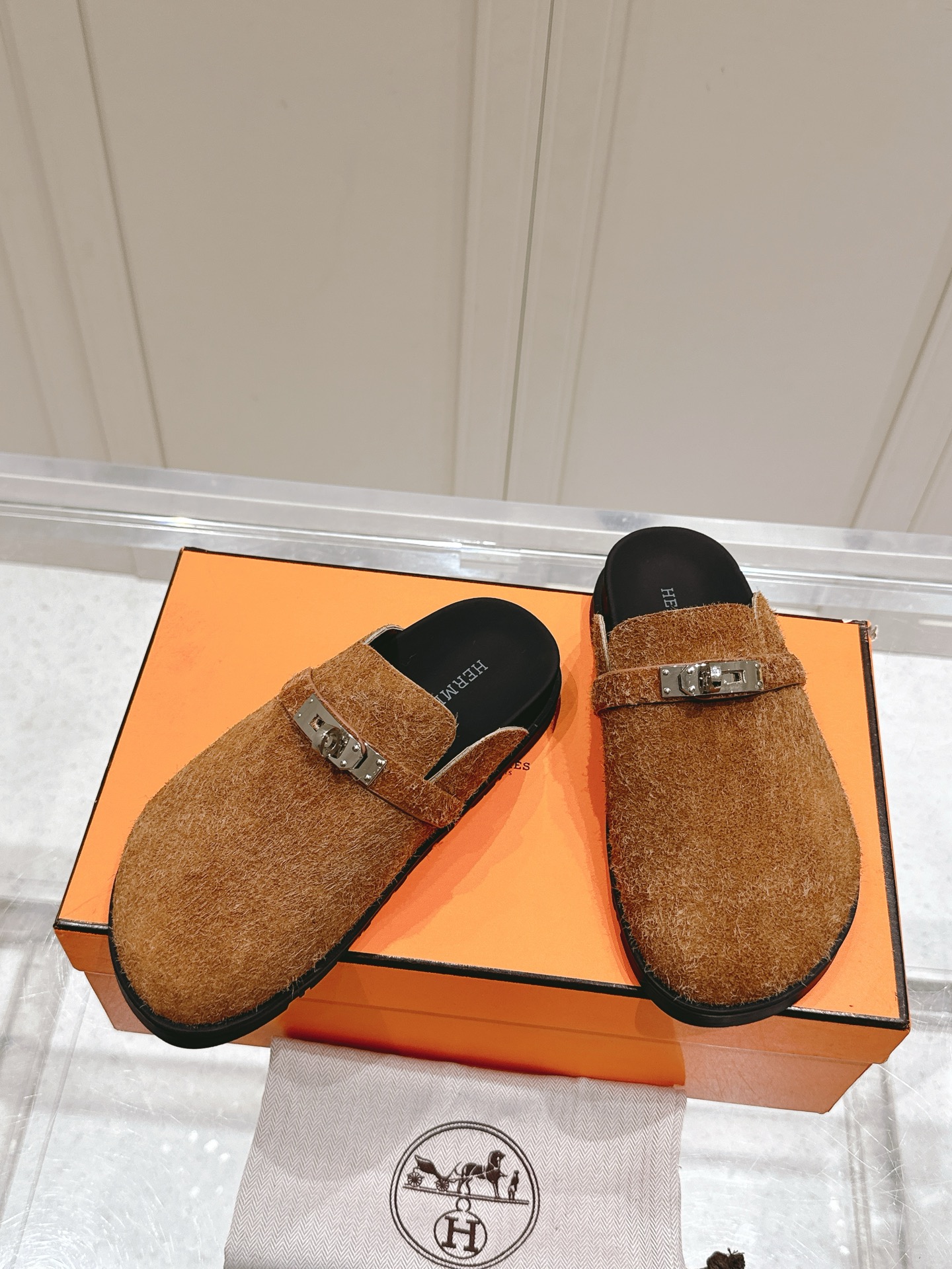 Hermès Hermes爱马仕 Key系列 厚底 包头拖 穆勒鞋 拖鞋