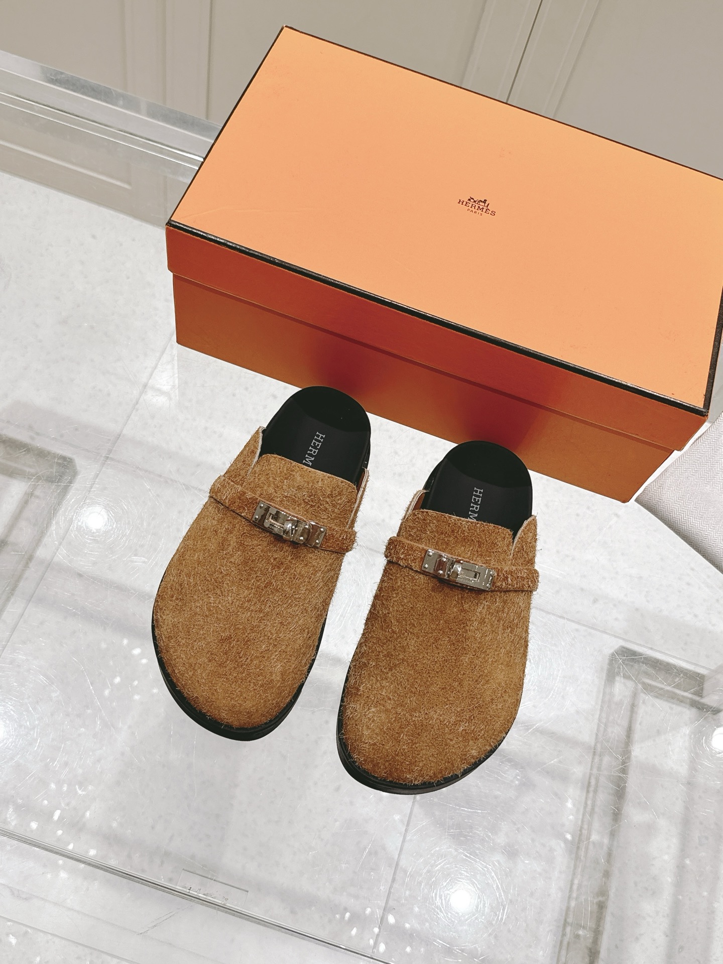 Hermès Hermes爱马仕 Key系列 厚底 包头拖 穆勒鞋 拖鞋