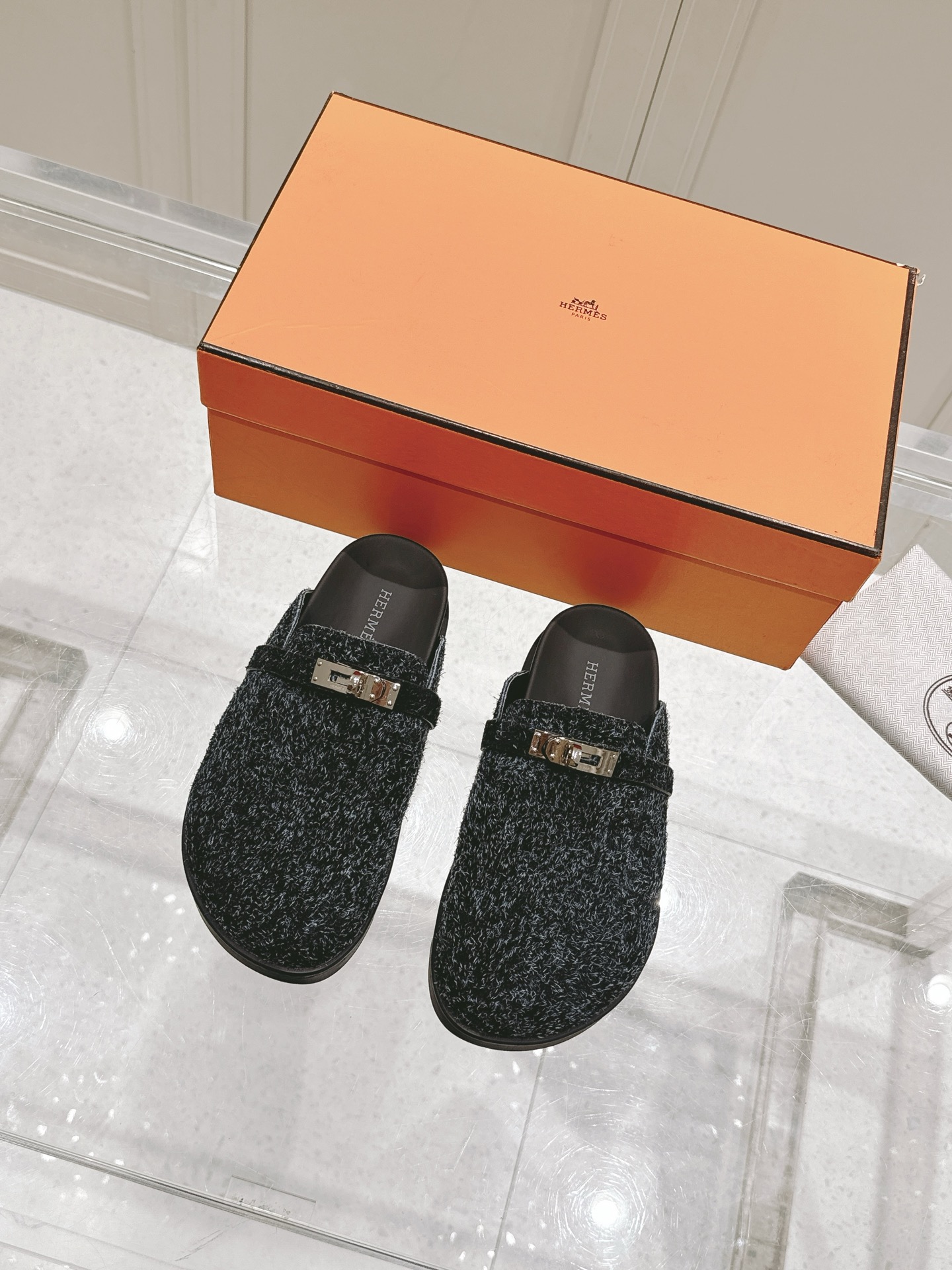 Hermès Hermes爱马仕 Key系列 厚底 包头拖 穆勒鞋 拖鞋
