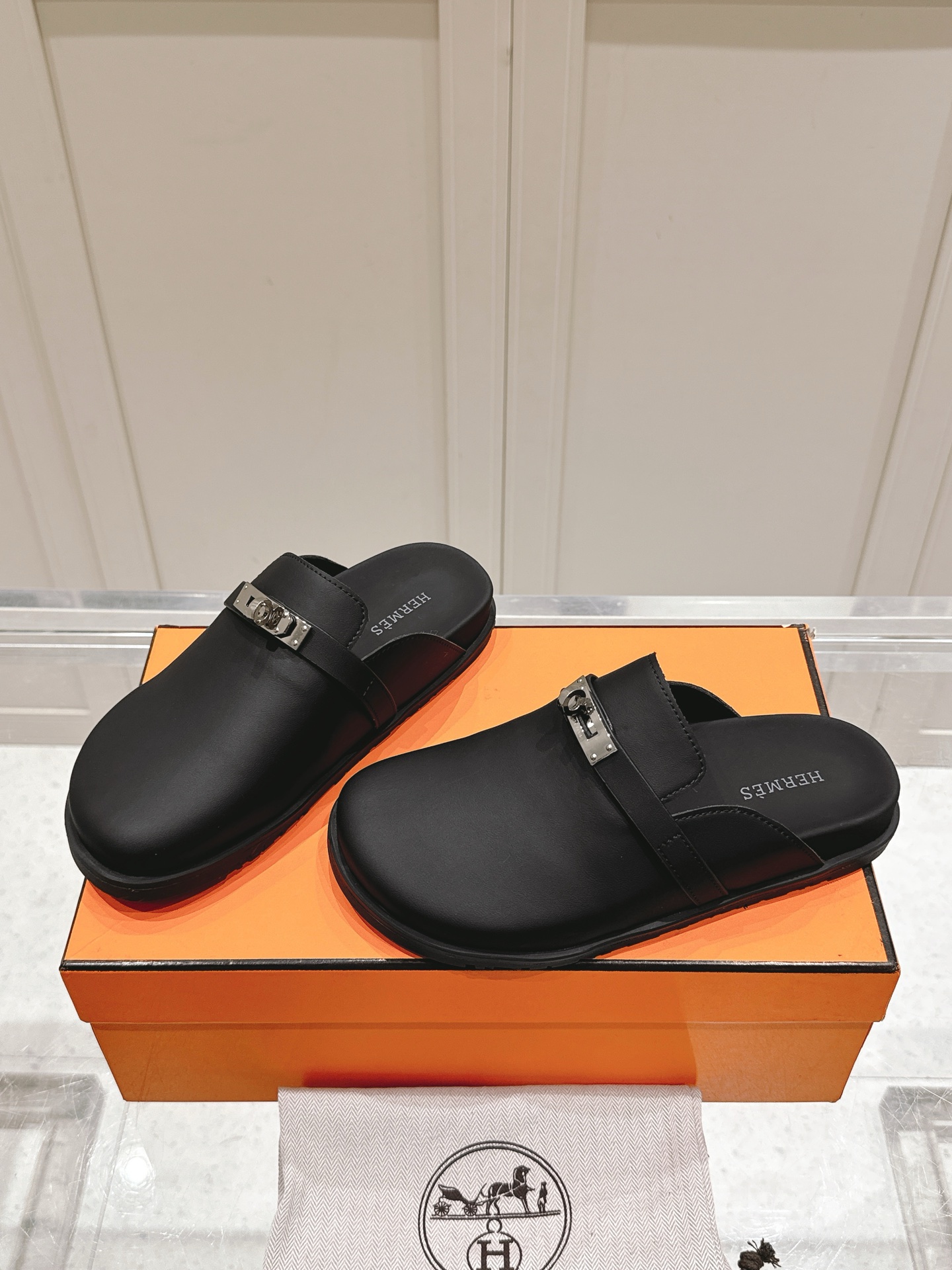 Hermès Hermes爱马仕 Key系列 厚底 包头拖 穆勒鞋 拖鞋