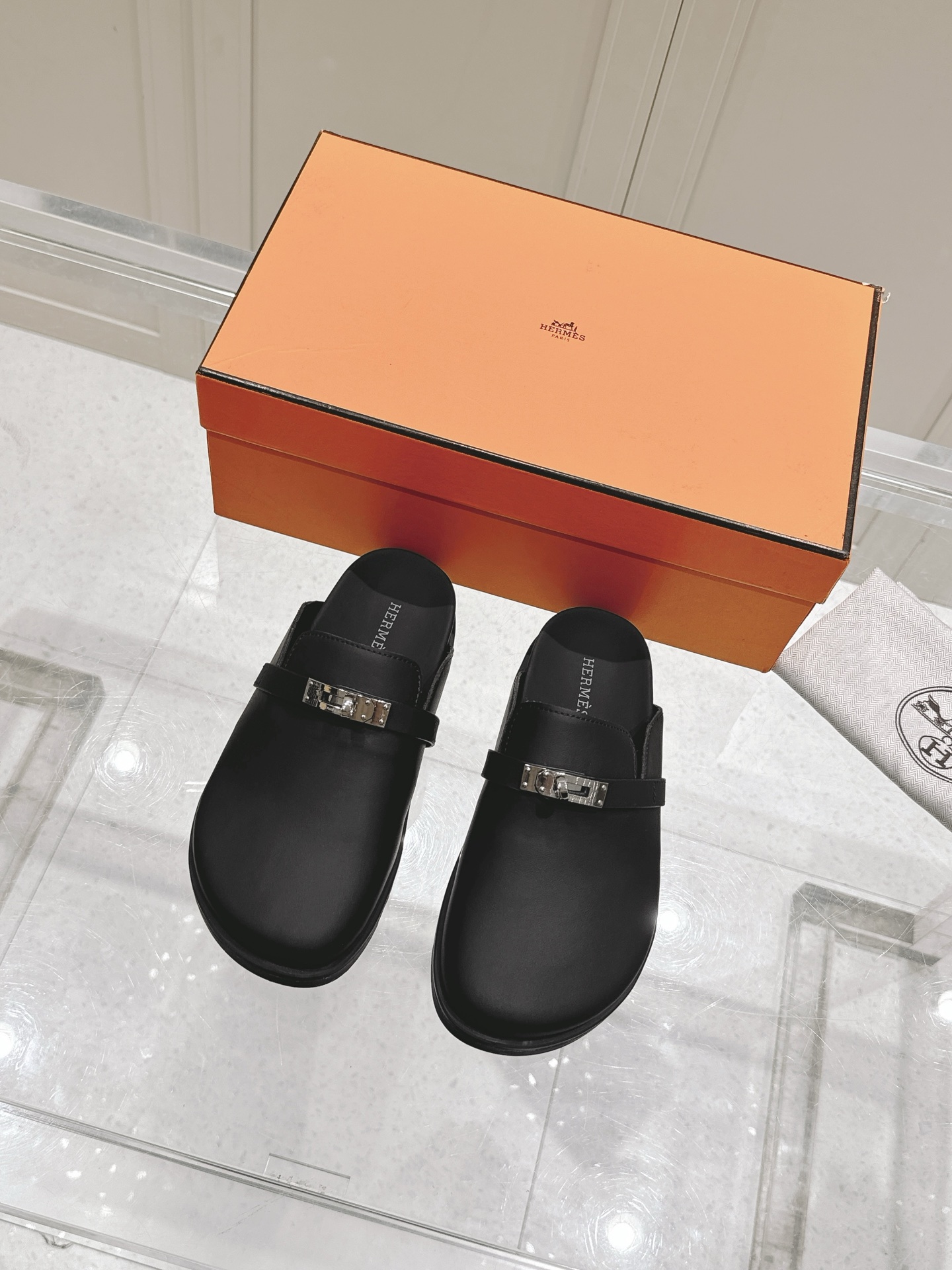 Hermès Hermes爱马仕 Key系列 厚底 包头拖 穆勒鞋 拖鞋