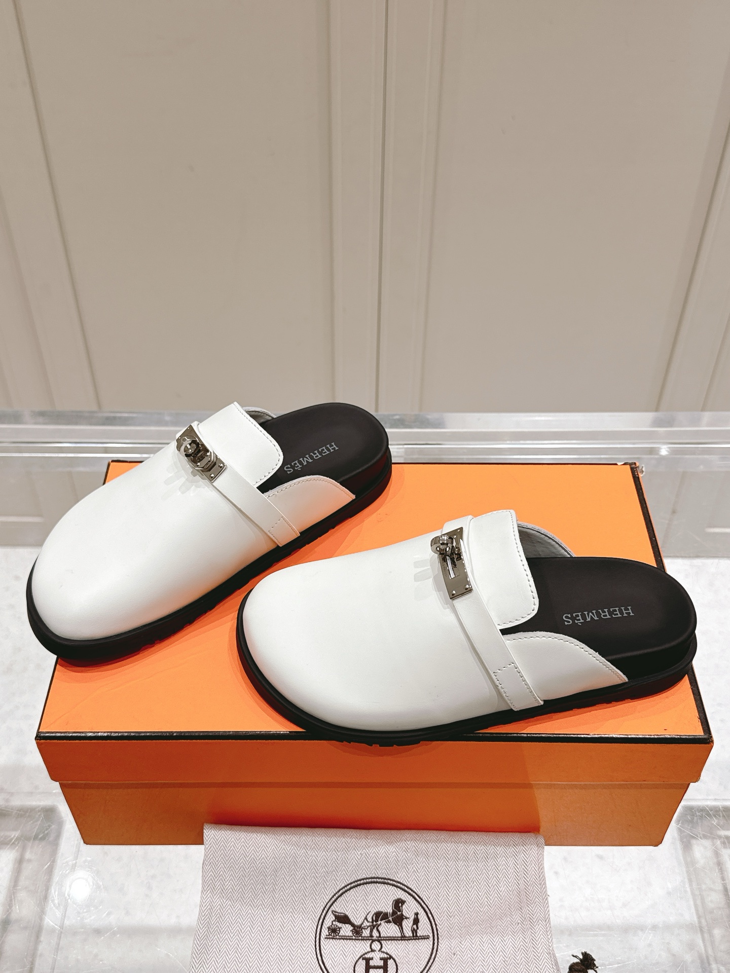 Hermès Hermes爱马仕 Key系列 厚底 包头拖 穆勒鞋 拖鞋