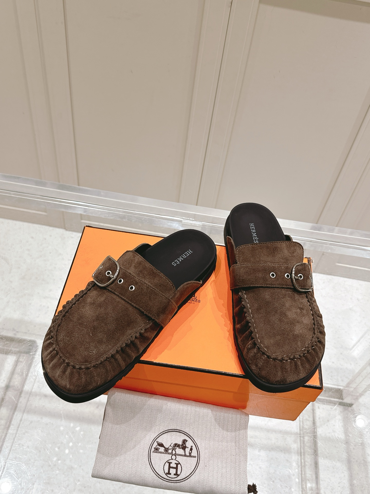 Hermès Hermes爱马仕 Key系列 厚底 包头拖 穆勒鞋 拖鞋