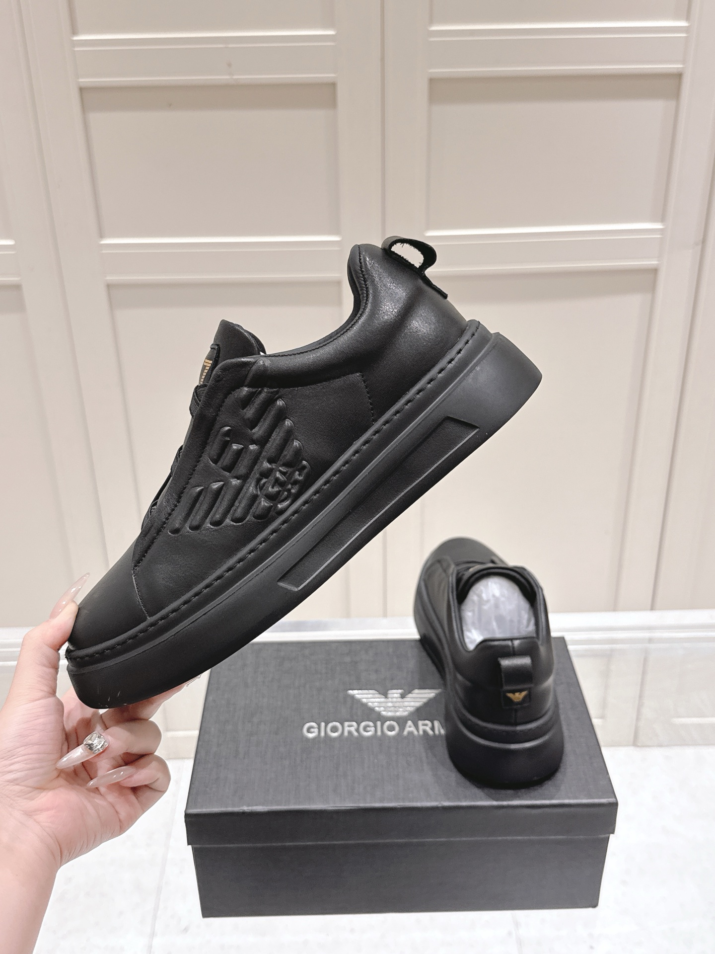 Top: 700 Men’s Emporio Armani EA7 Leisure Sneakers, Original Design, Zirconium Fabric, Custom Sizes - 图片 4