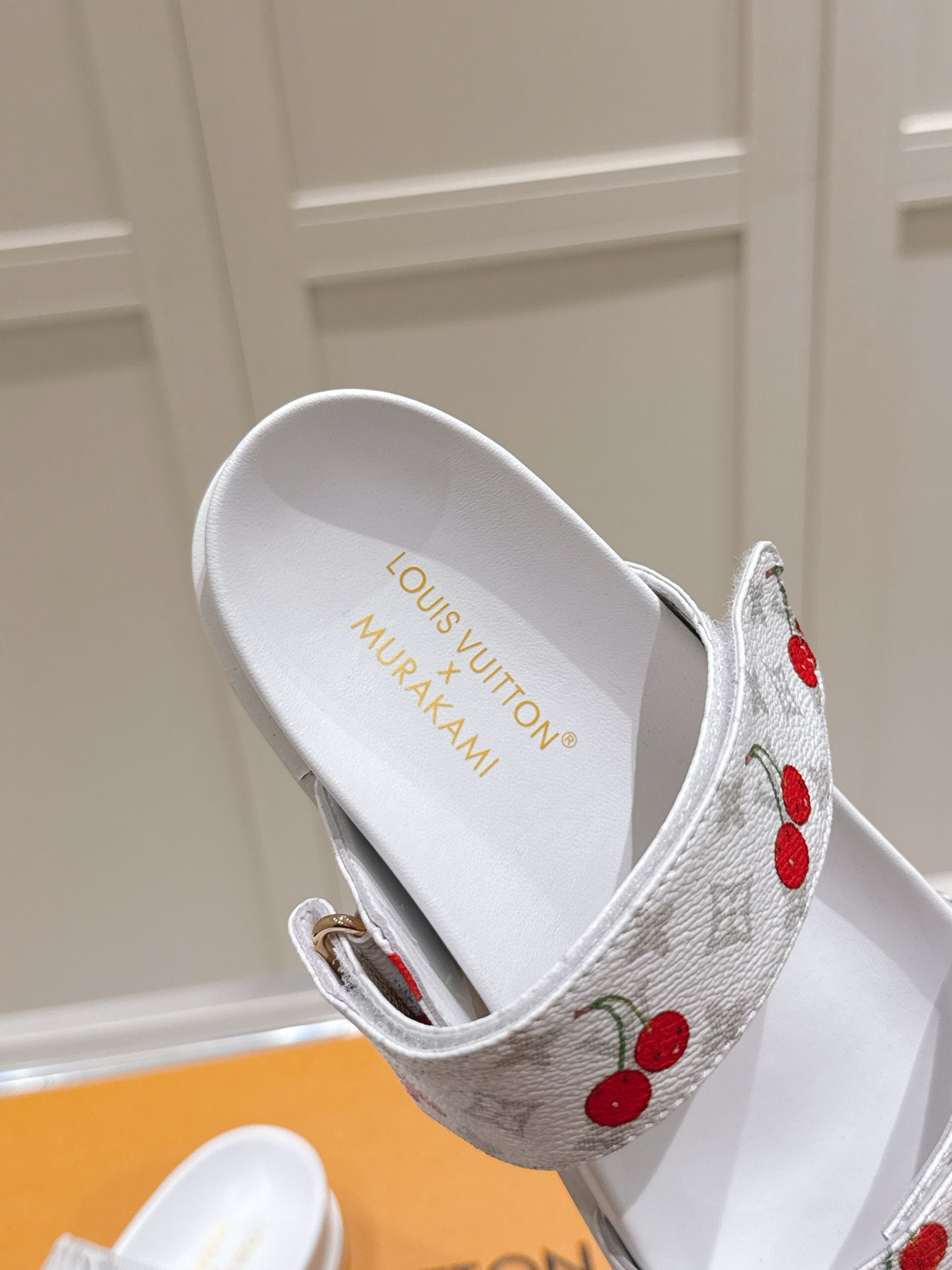 Louis Vuitton LV村上隆联名 L家驴牌BOM DIA COMFORT系列 魔术贴 牛仔布 老花 凉鞋 平底凉拖鞋