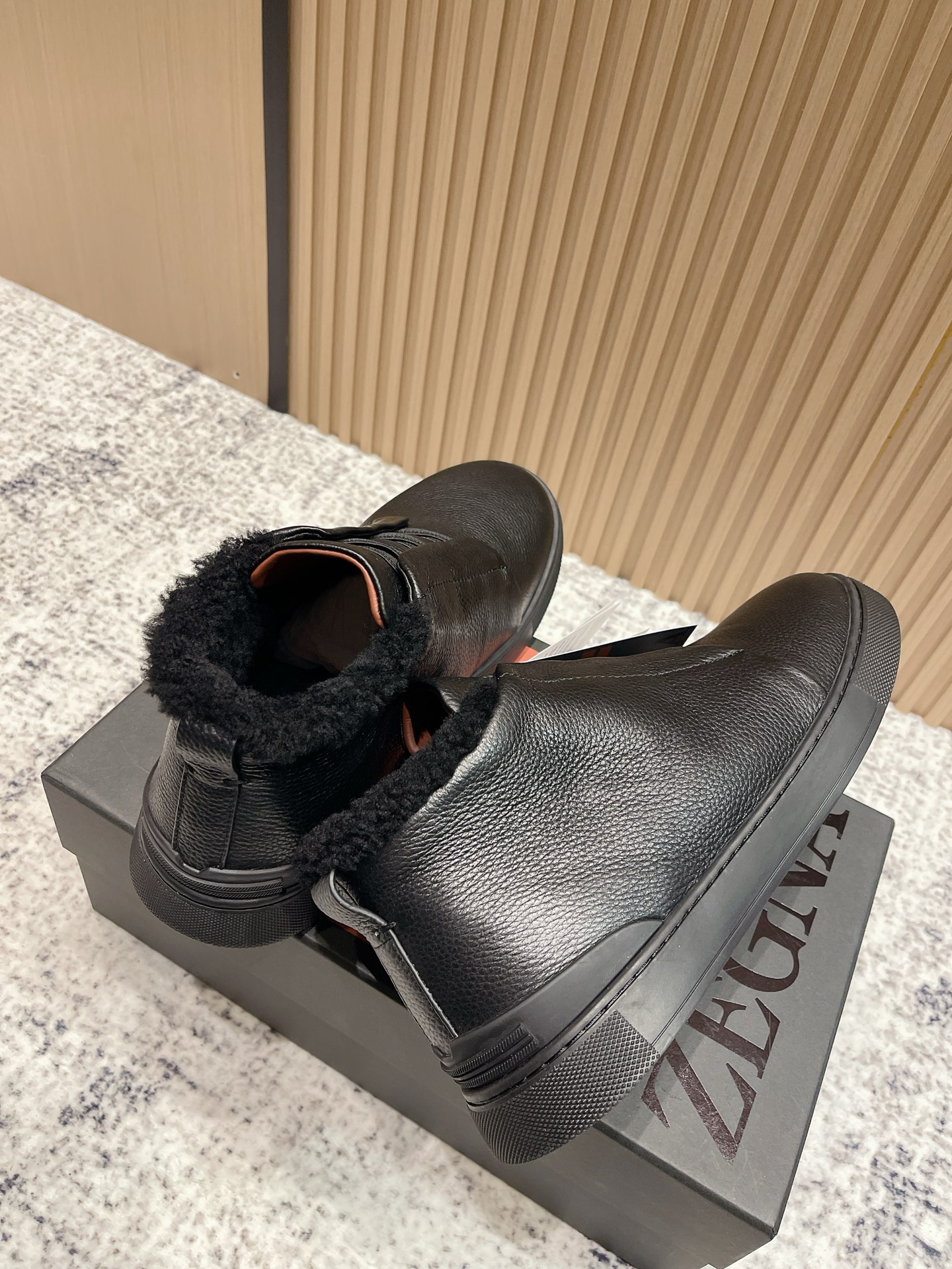 Zegna Triple Stitch Winter High-Top Sneakers Black Leather for Men 5 i1759235258930 2894 0 3