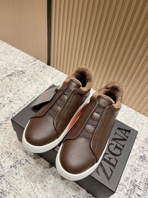 Zegna Triple Stitch Leather-Lined Suede Loafers Comfortable Casual Shoes 1 Zegna Triple Stitch Leather-Lined Suede Loafers Comfortable Casual Shoes