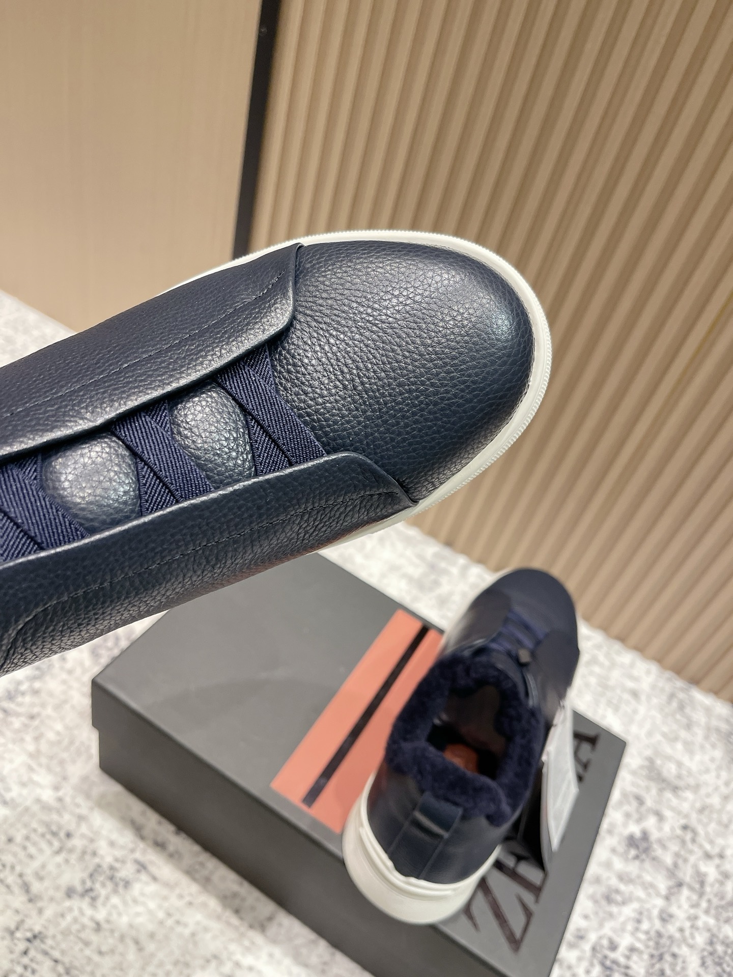 Zegna Triple Stitch Men's Leather-Lined Loafer Sneakers - Comfort & Style 8 i1759236287294 648 0 6