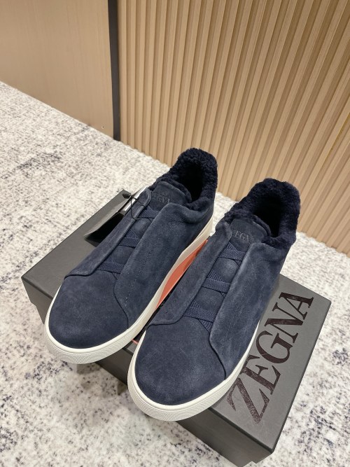 Zegna Triple Stitch Men's Casual Shoes - Luxurious Suede Slip-Ons 2 Zegna Triple Stitch Men's Casual Shoes - Luxurious Suede Slip-Ons