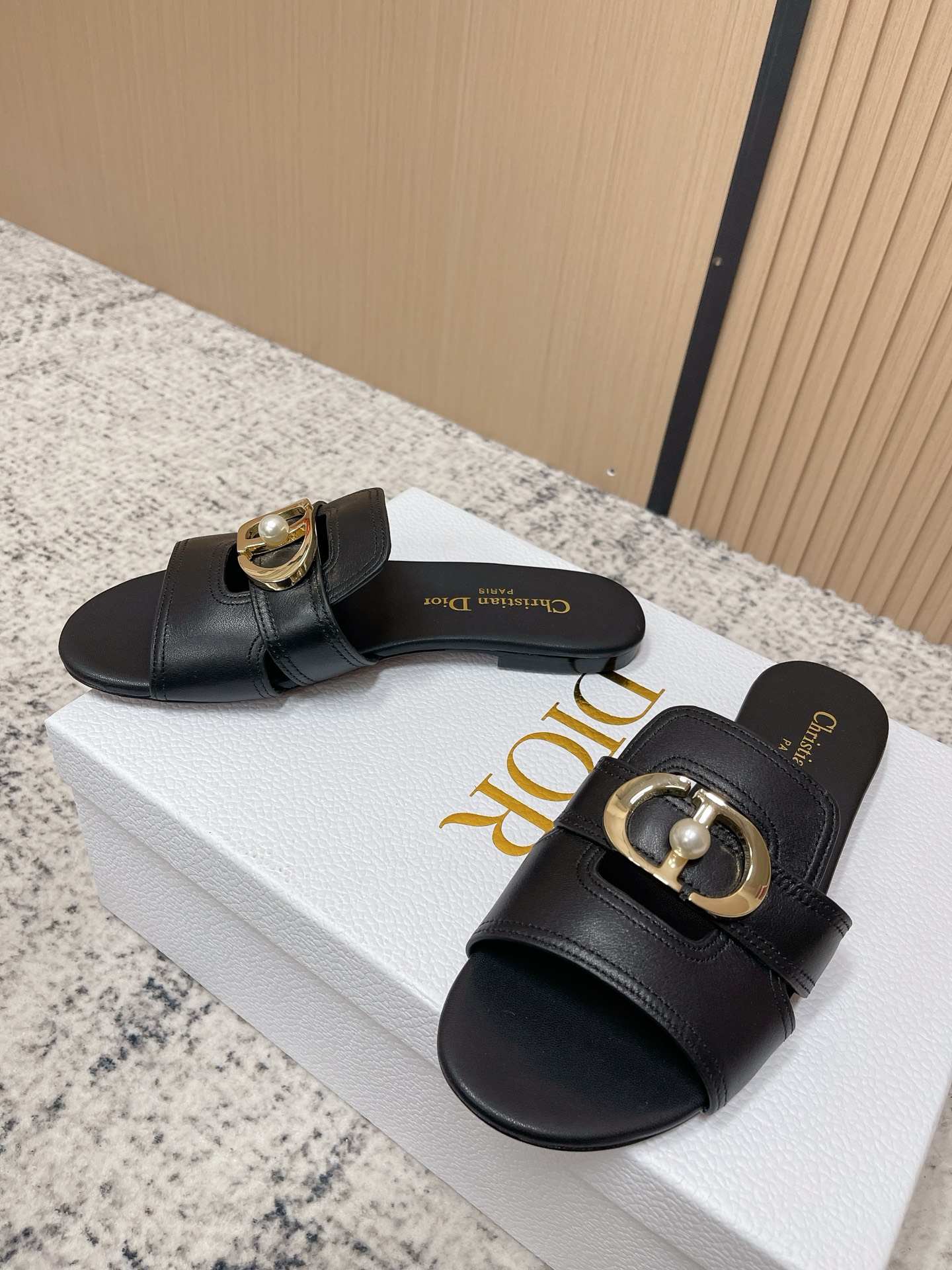 Dior Dior迪奥 26s Oblique字母拖鞋系列 平底粗跟女鞋