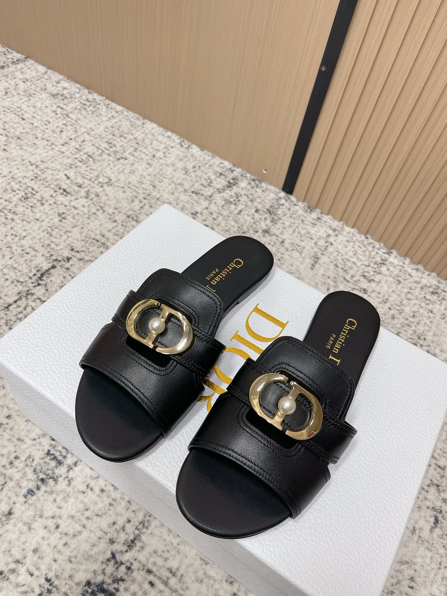 Dior Dior迪奥 26s Oblique字母拖鞋系列 平底粗跟女鞋