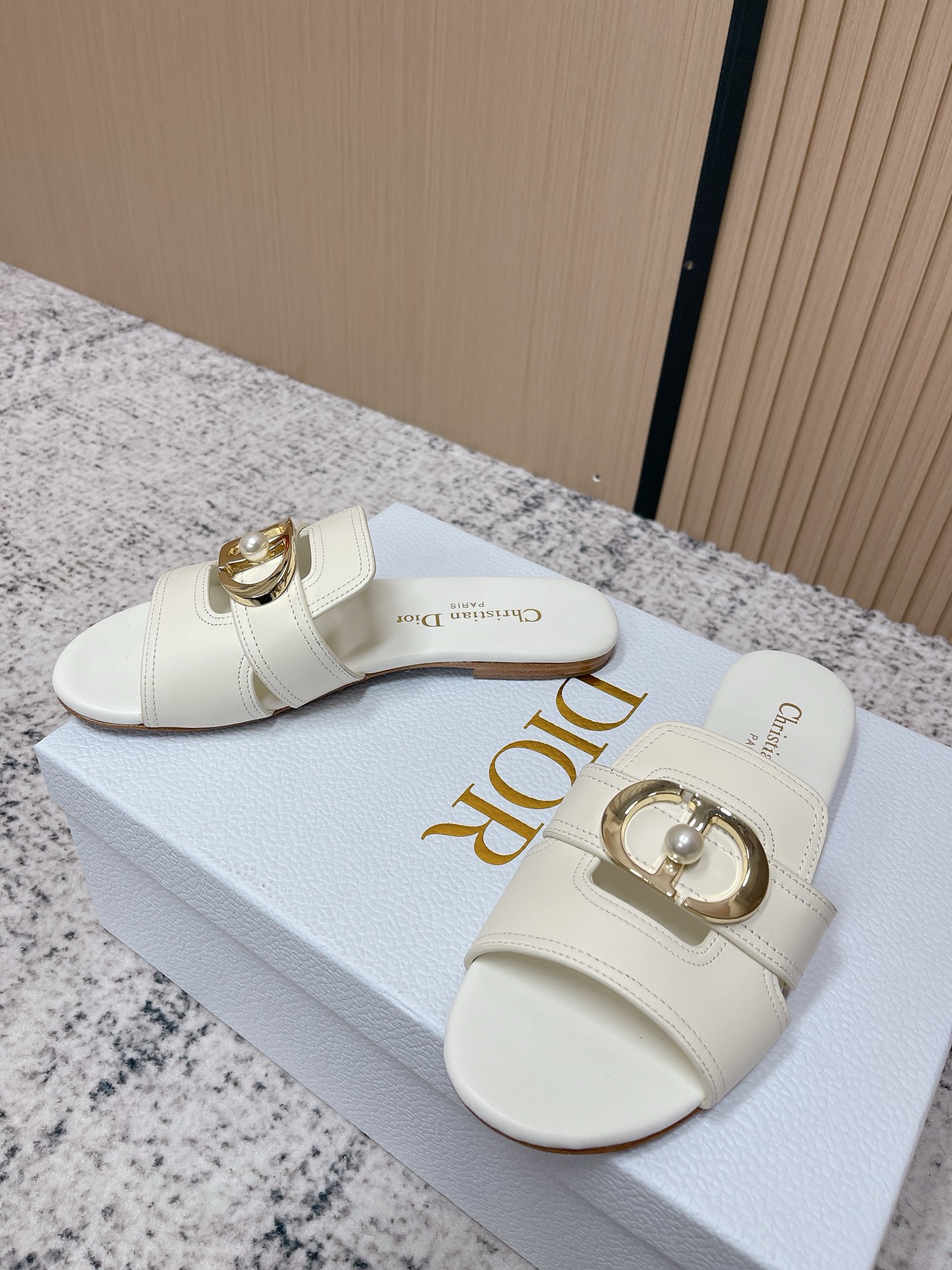 Dior Dior迪奥 26s Oblique字母拖鞋系列 平底粗跟女鞋