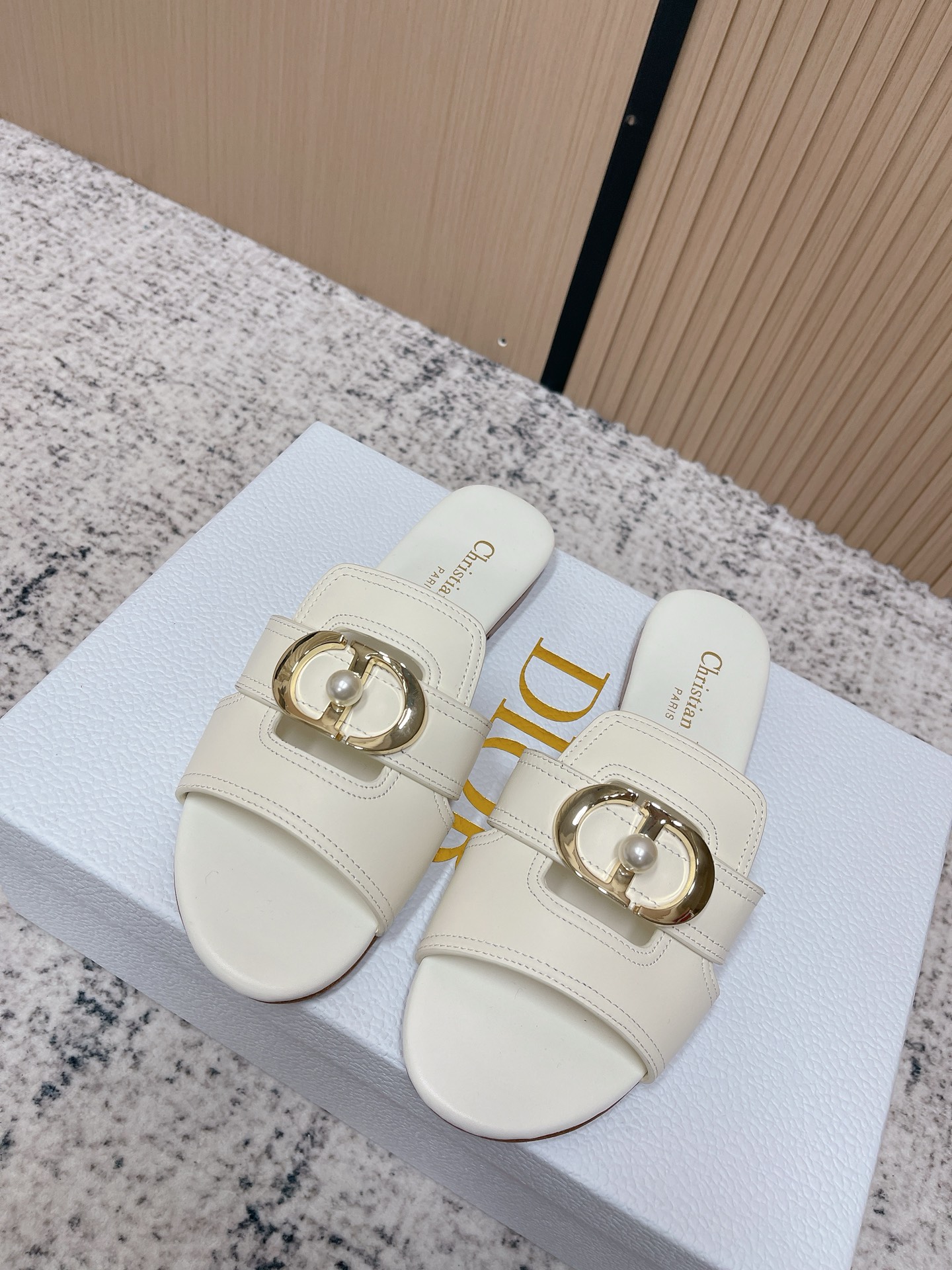 Dior Dior迪奥 26s Oblique字母拖鞋系列 平底粗跟女鞋