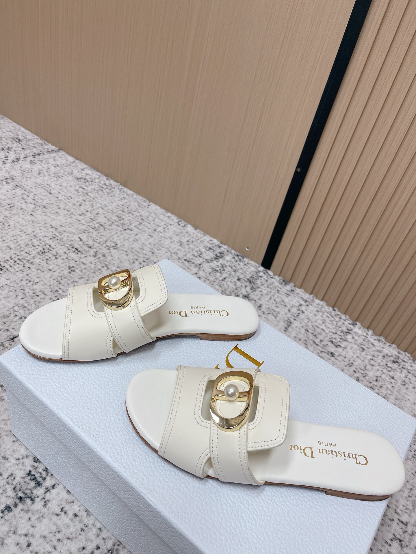 Dior Dior迪奥 26s Oblique字母拖鞋系列 平底粗跟女鞋
