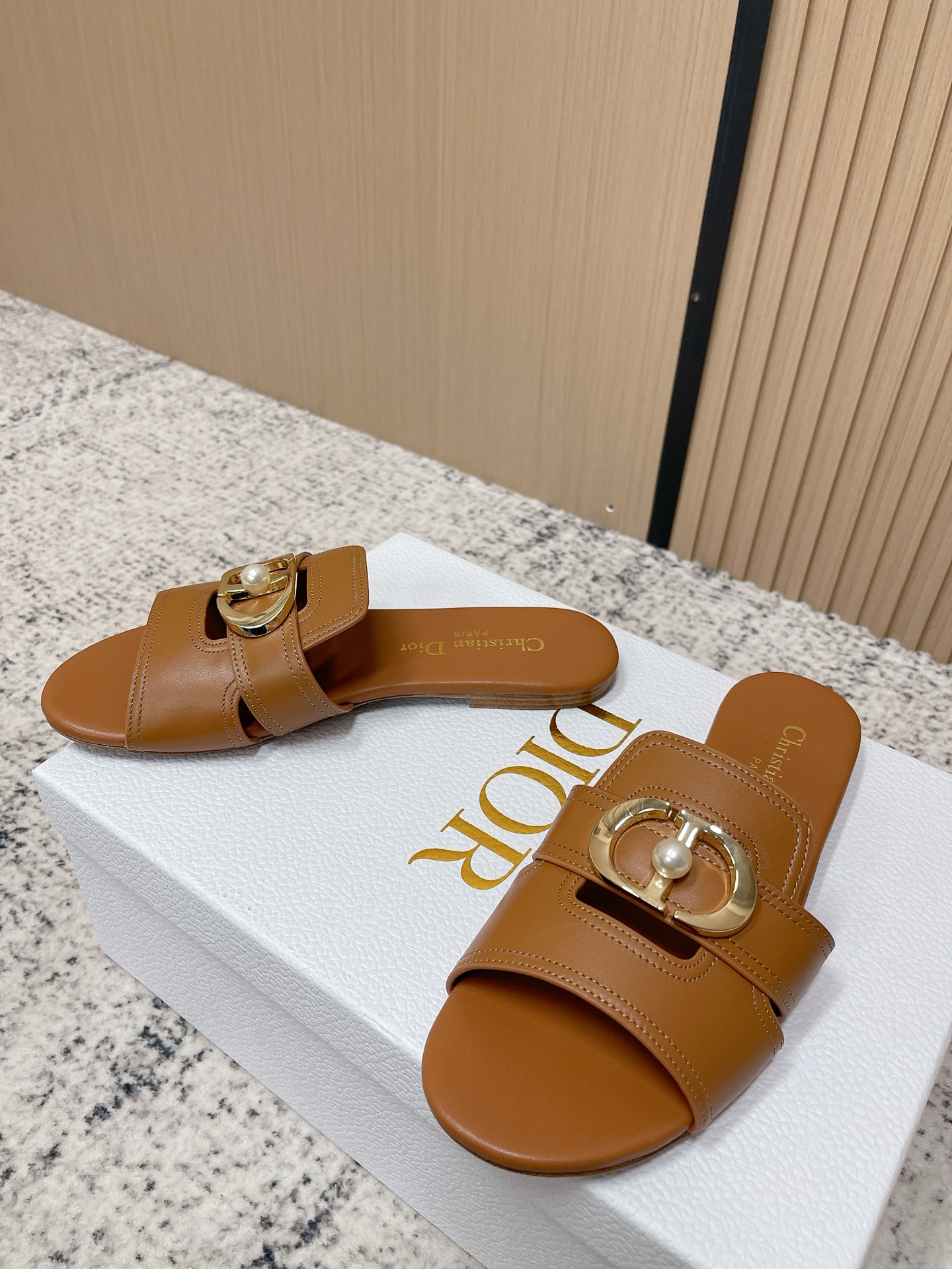 Dior Dior迪奥 26s Oblique字母拖鞋系列 平底粗跟女鞋