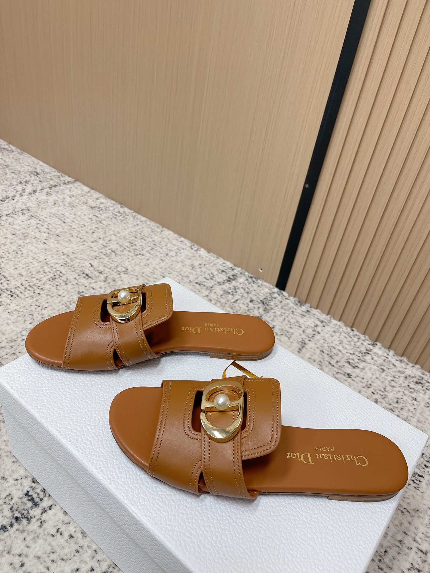 Dior Dior迪奥 26s Oblique字母拖鞋系列 平底粗跟女鞋