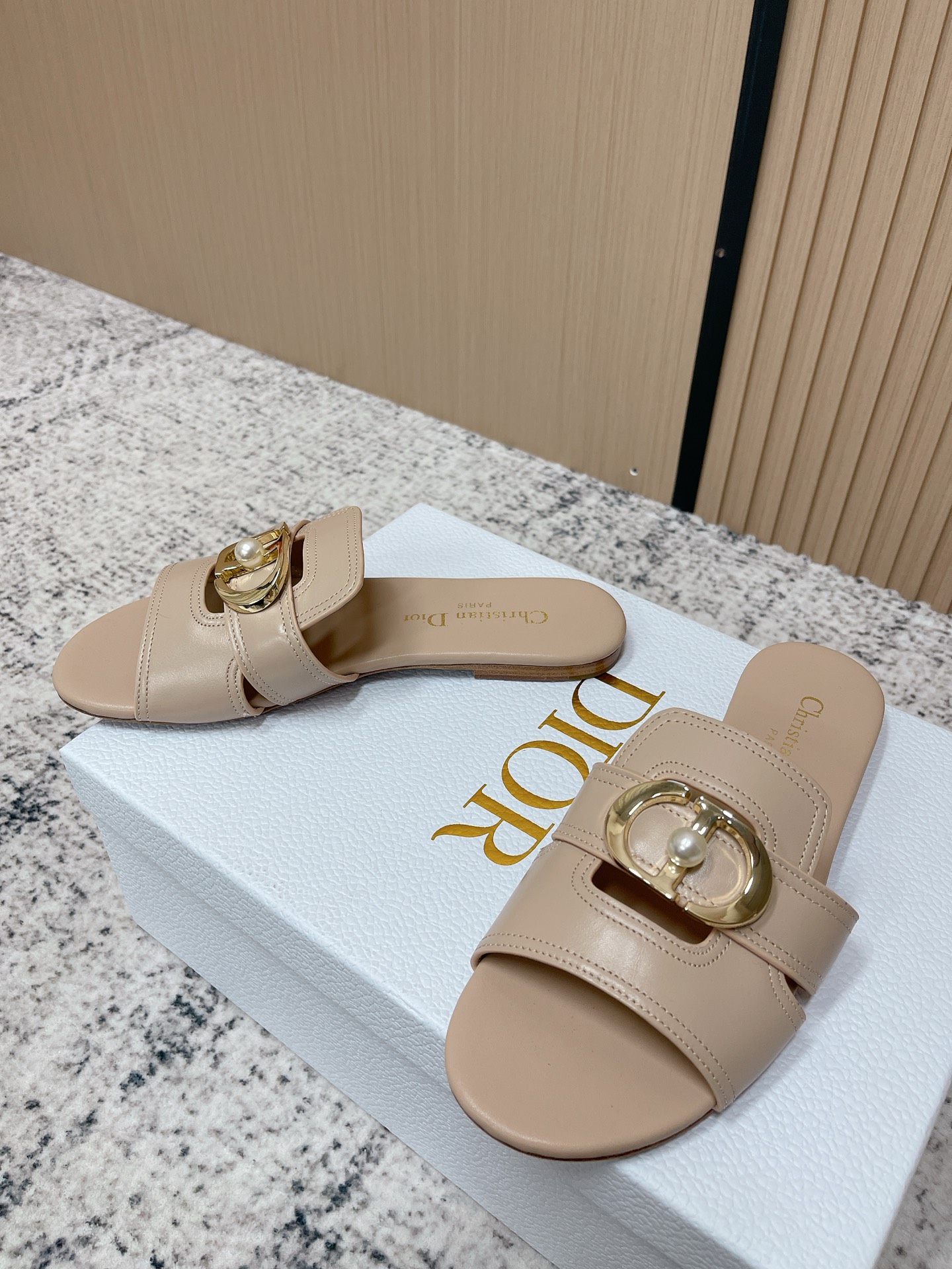 Dior Dior迪奥 26s Oblique字母拖鞋系列 平底粗跟女鞋