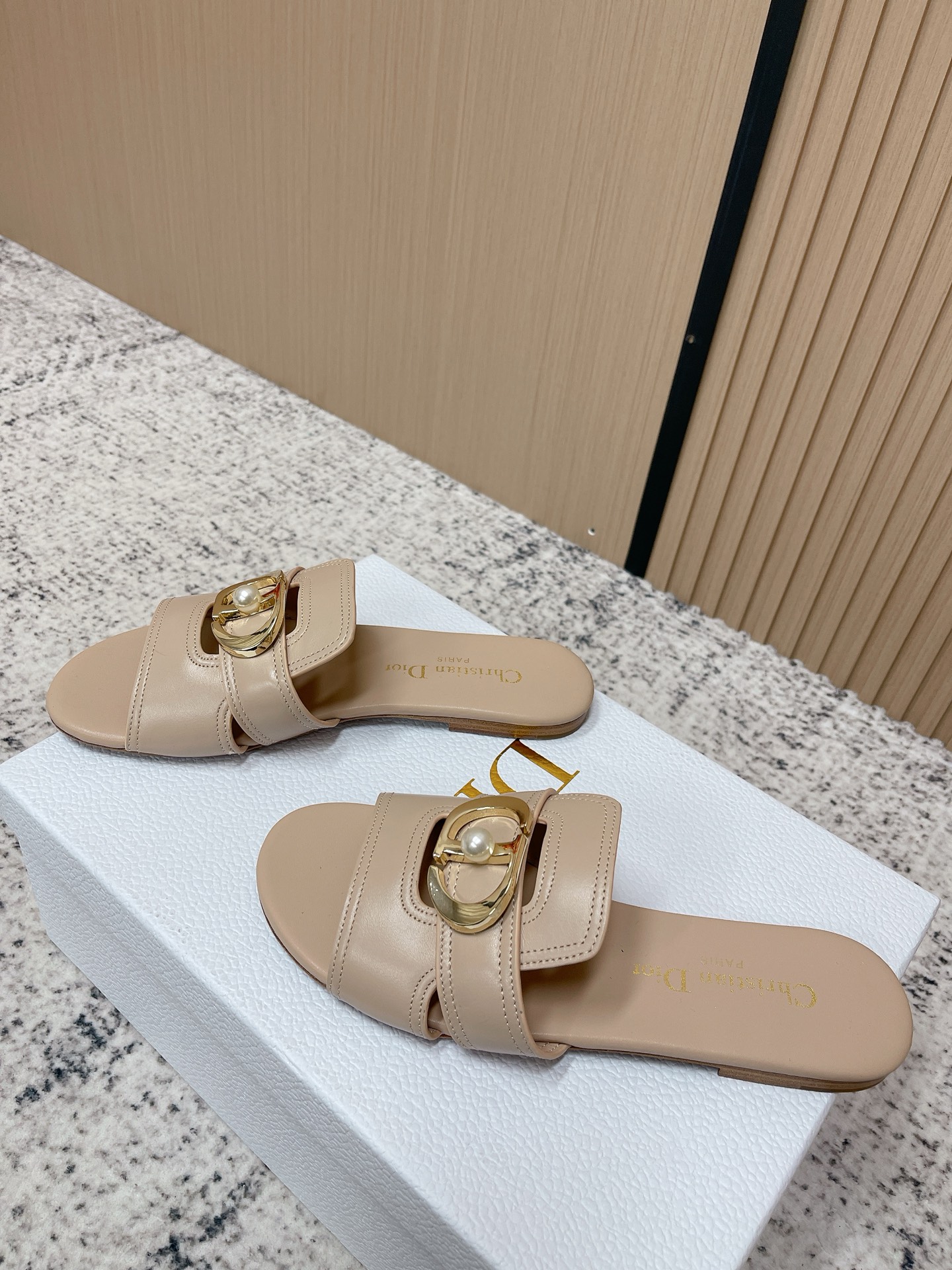 Dior Dior迪奥 26s Oblique字母拖鞋系列 平底粗跟女鞋