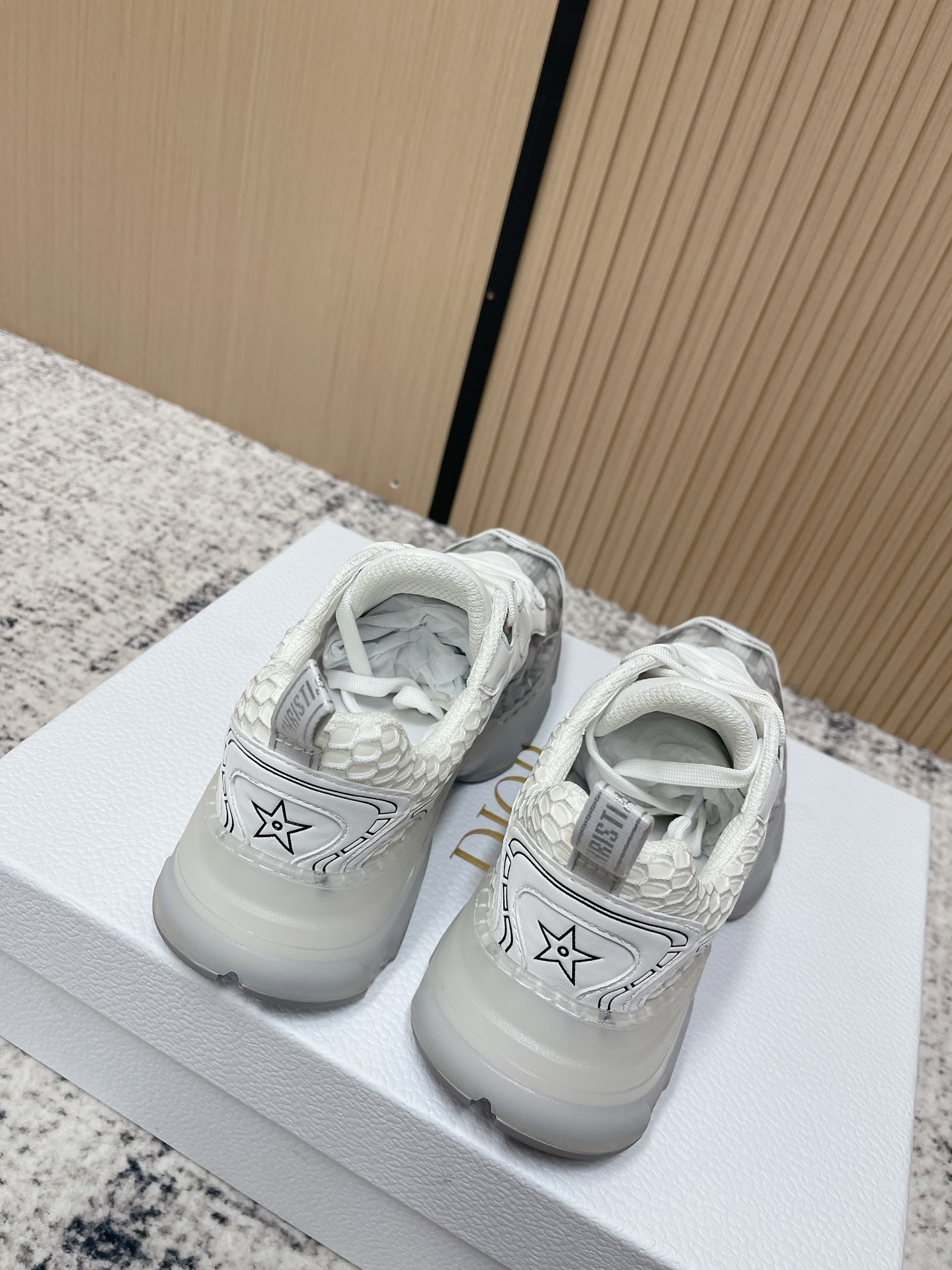 Dior Style White Leather Women's Shoes style reference detail image 4 from source 775459
