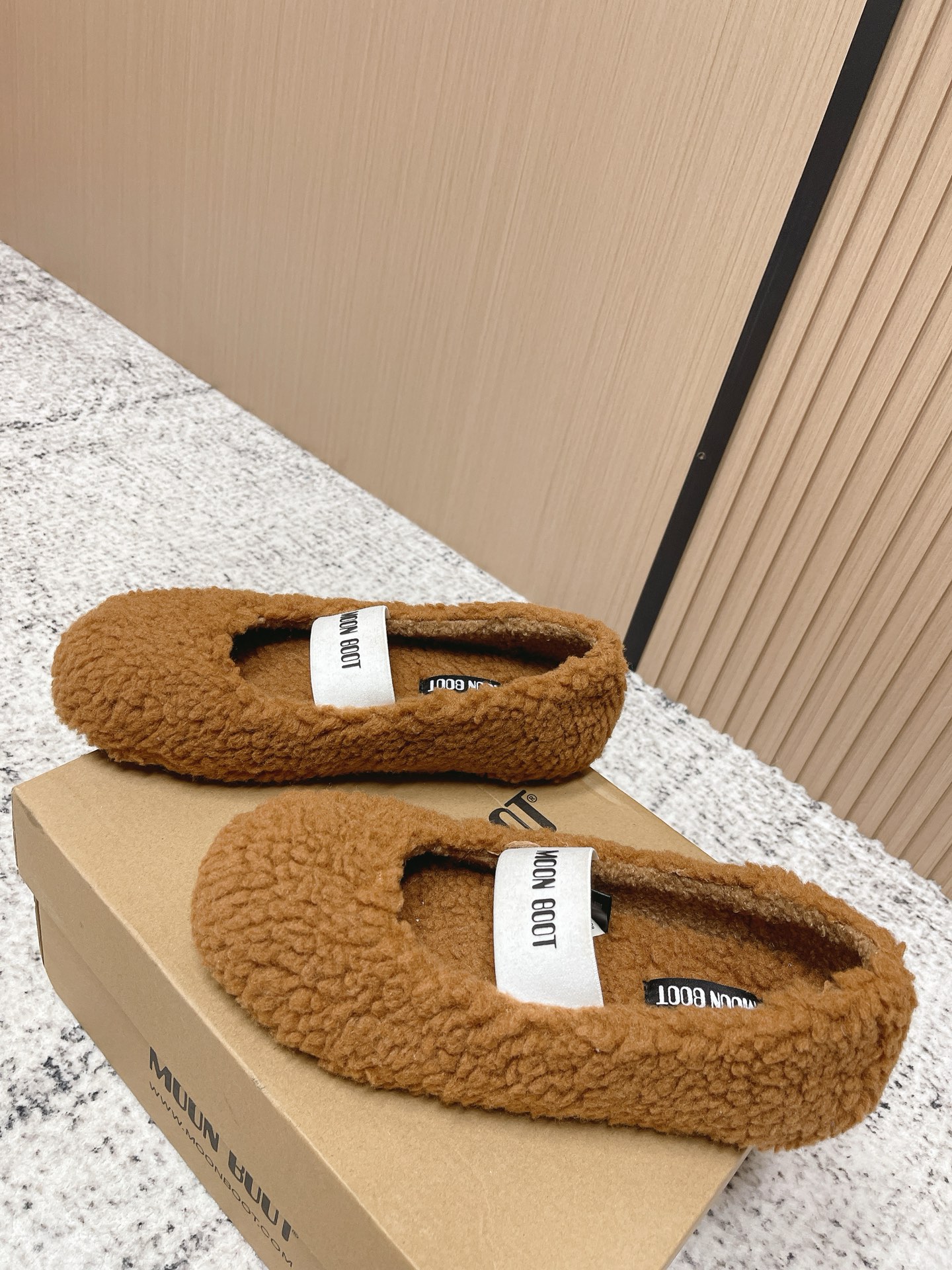 Балетки из искусственного меха Moon Boot