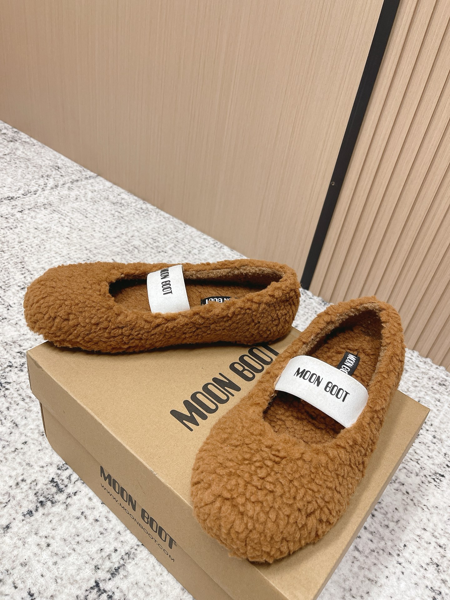 Балетки из искусственного меха Moon Boot
