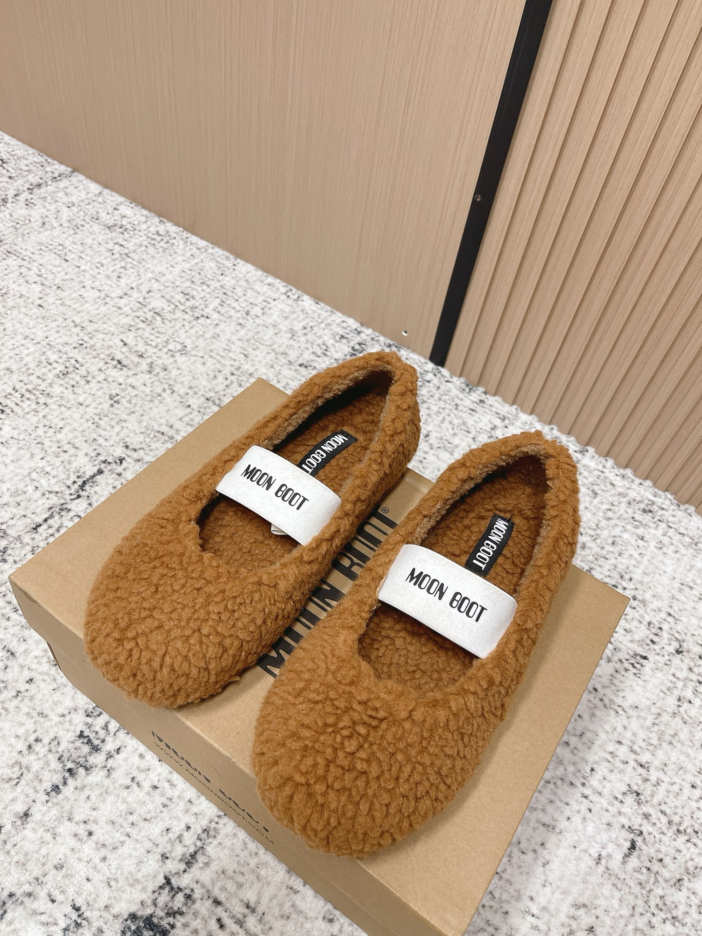Балетки из искусственного меха Moon Boot