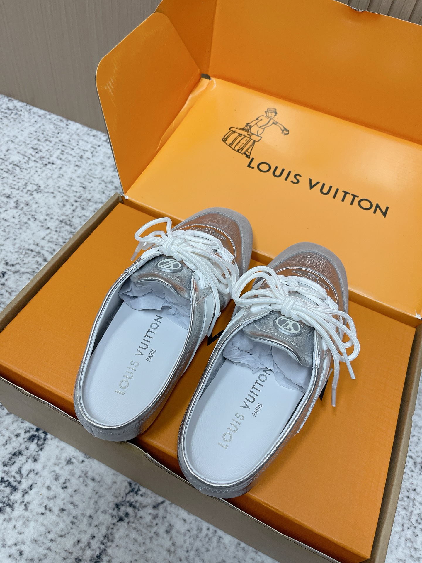 Louis Vuitton LV最新Sneakerina系列 玛丽珍 芭蕾运动鞋 半拖鞋 德训鞋 休闲 平底鞋