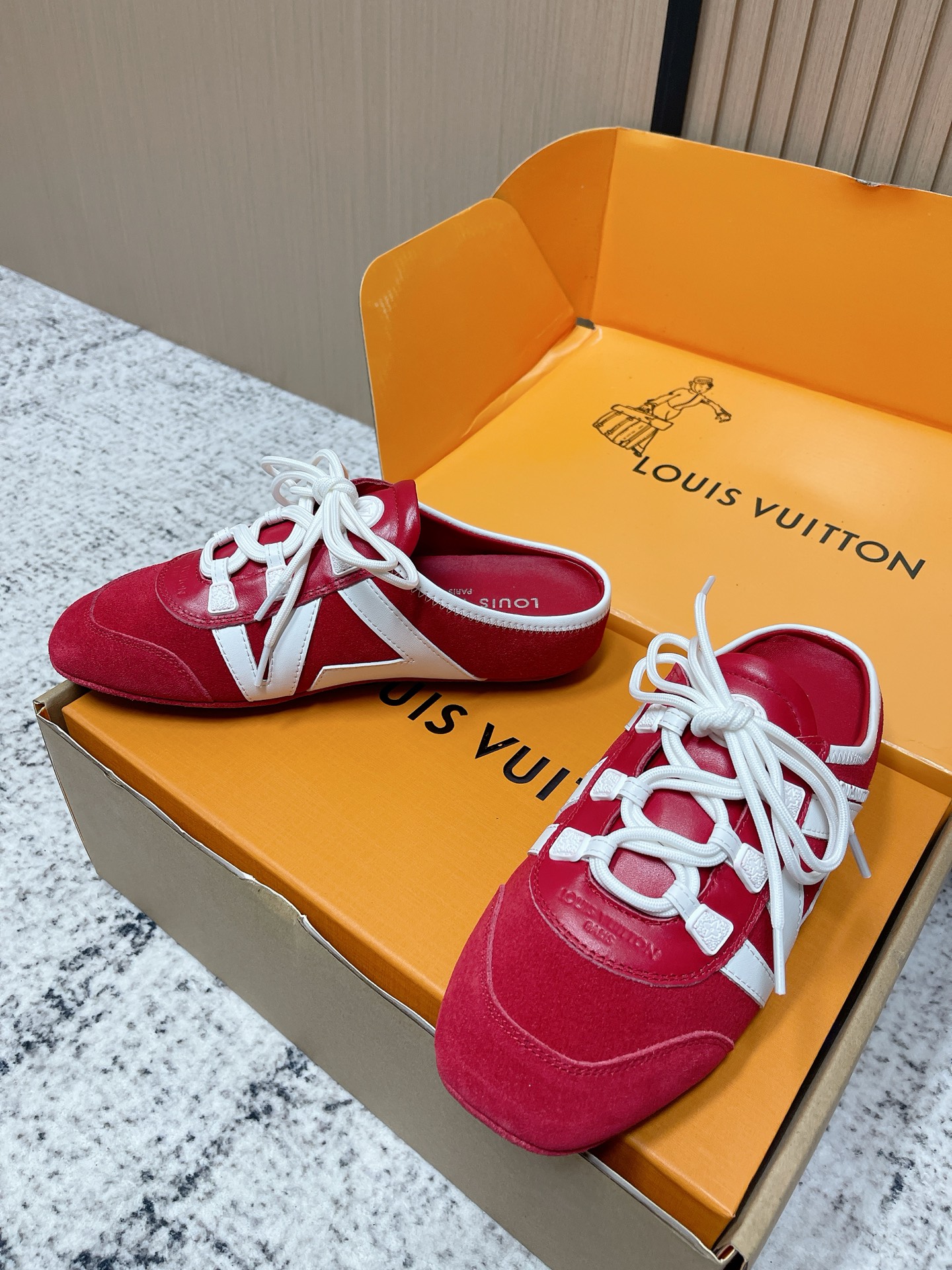 Louis Vuitton LV最新Sneakerina系列 玛丽珍 芭蕾运动鞋 半拖鞋 德训鞋 休闲 平底鞋