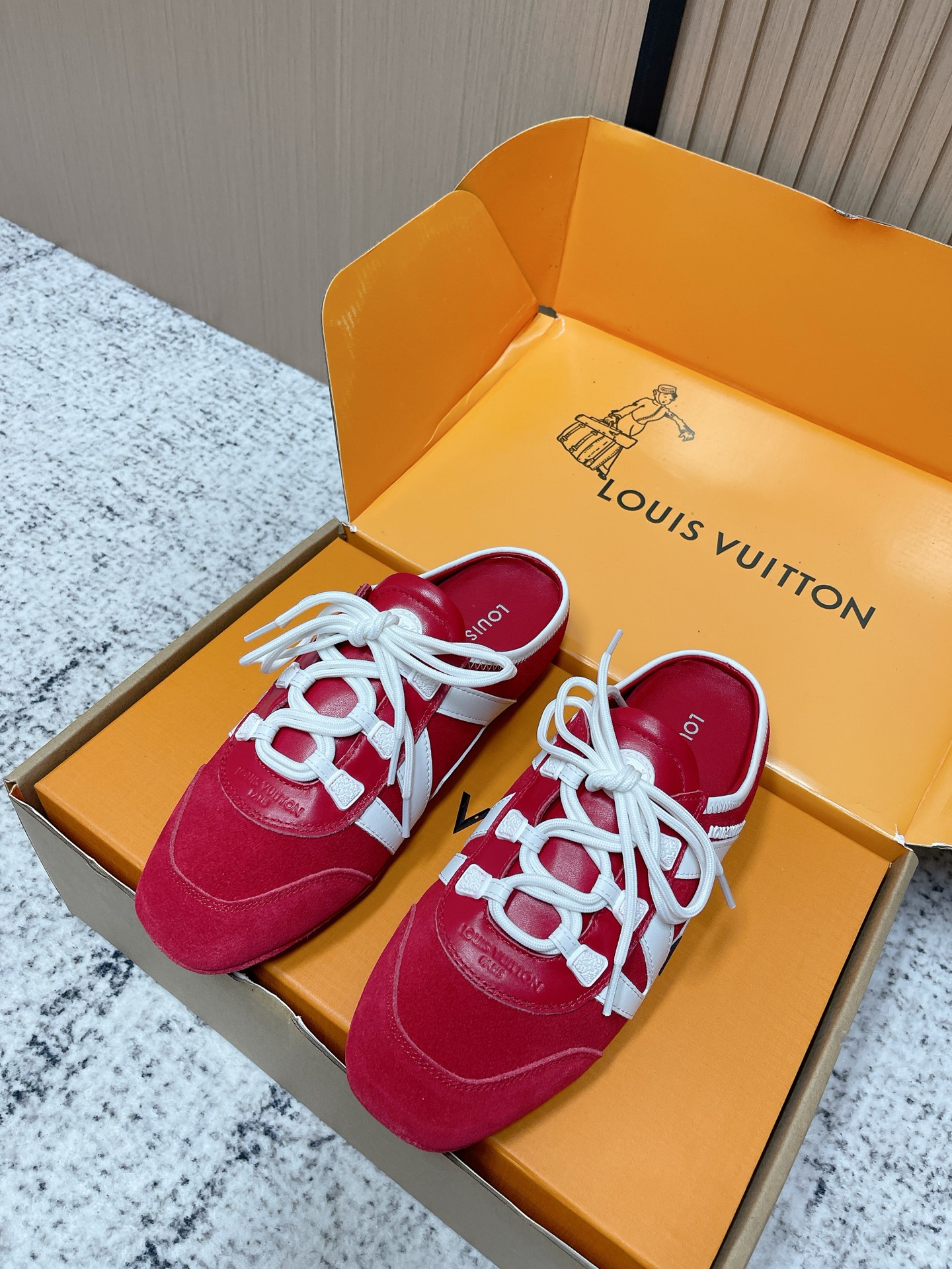Louis Vuitton LV最新Sneakerina系列 玛丽珍 芭蕾运动鞋 半拖鞋 德训鞋 休闲 平底鞋