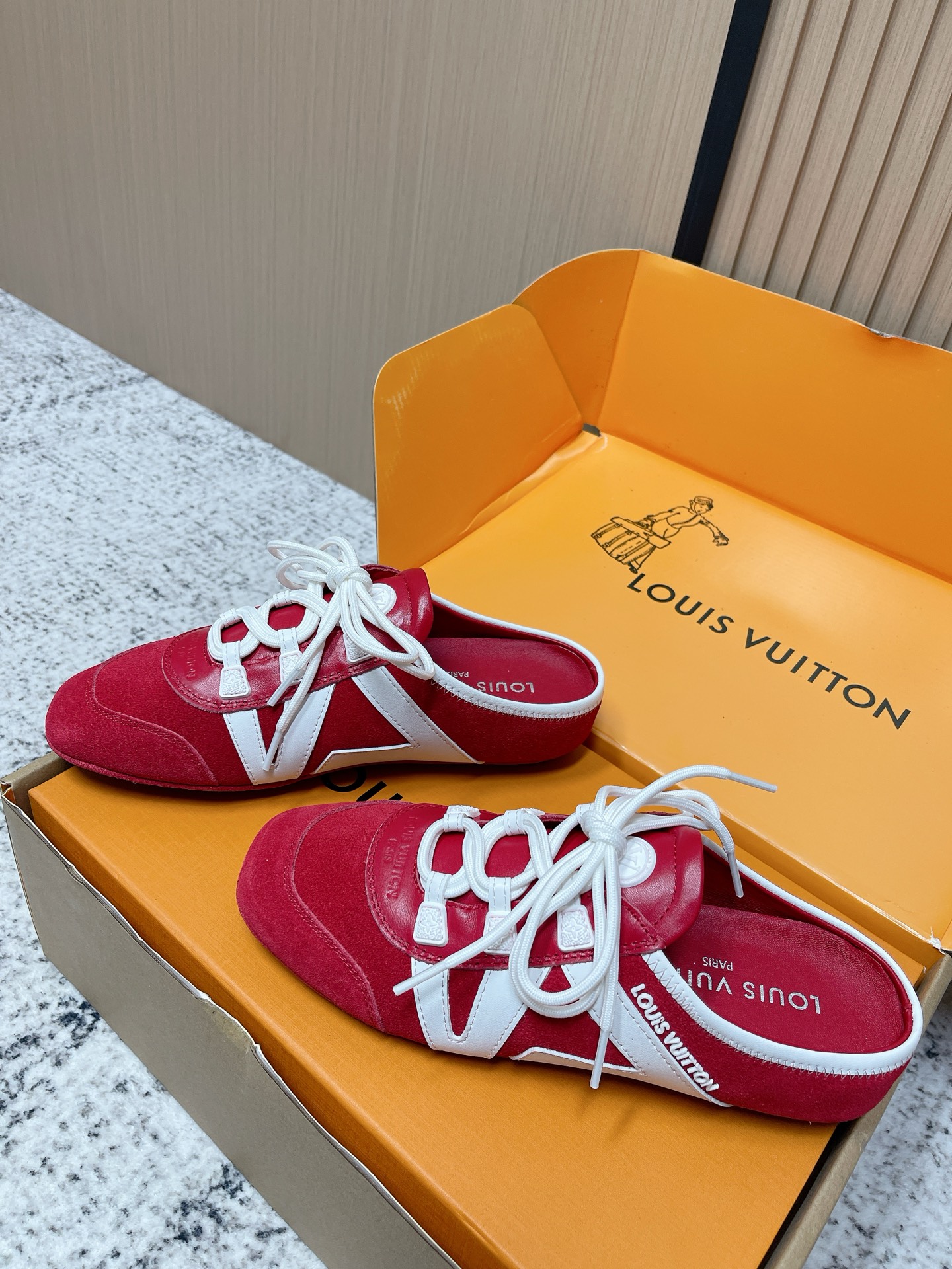 Louis Vuitton LV最新Sneakerina系列 玛丽珍 芭蕾运动鞋 半拖鞋 德训鞋 休闲 平底鞋
